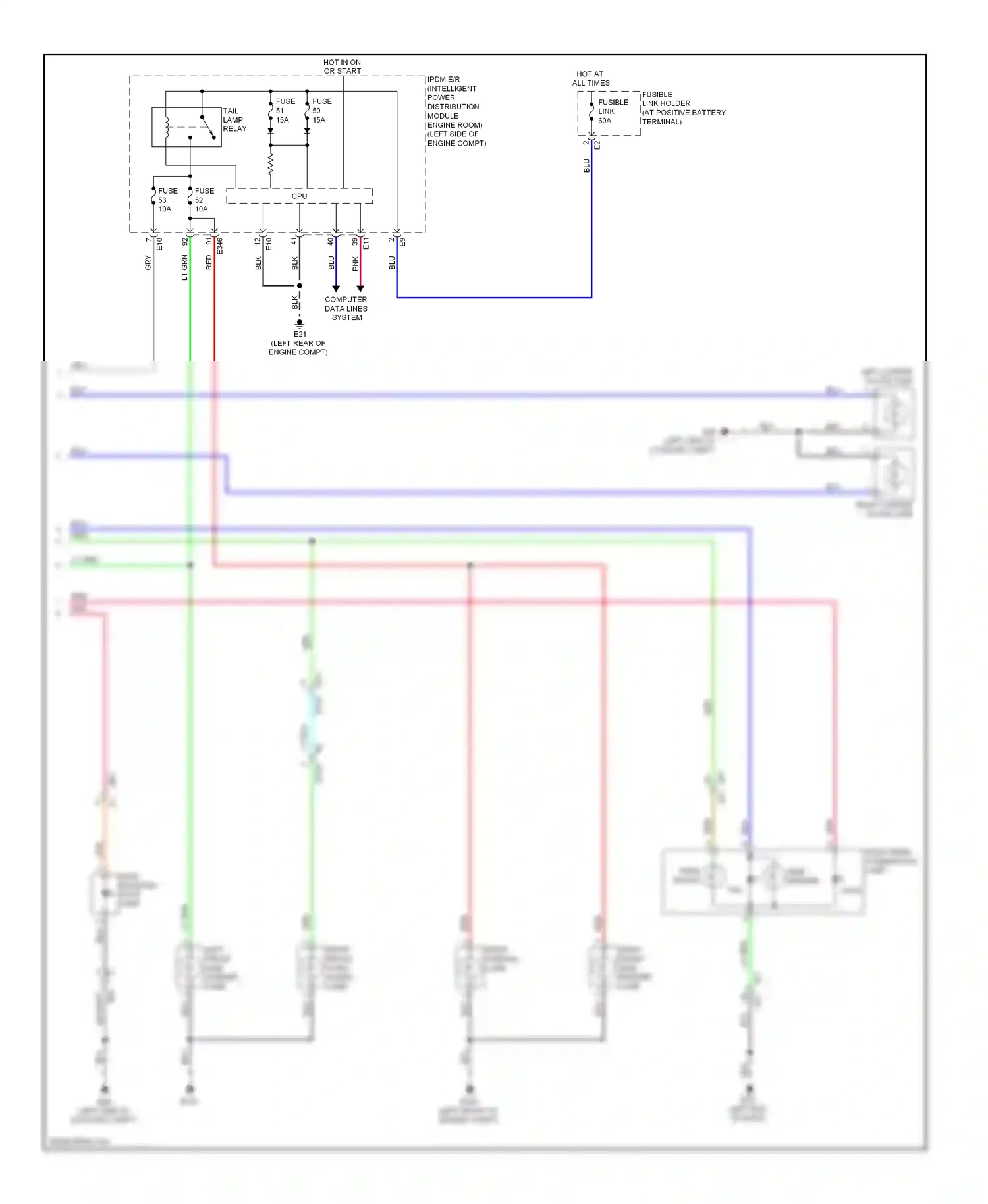 Wiring diagram computer data lines system for Nissan Murano Z51 facelift (2010-2012) (14 of 40)