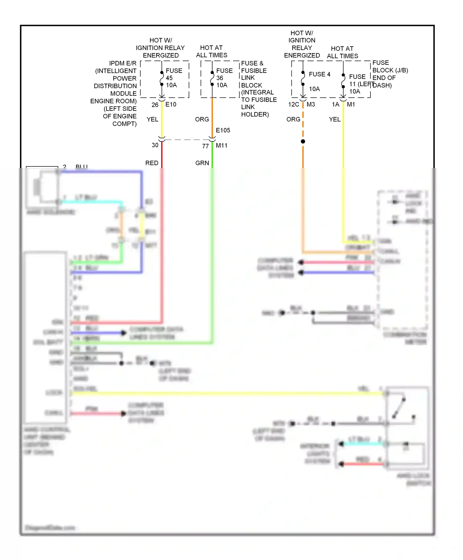 Wiring diagram computer data lines system for Nissan Murano Z51 facelift (2010-2012) (32 of 40)