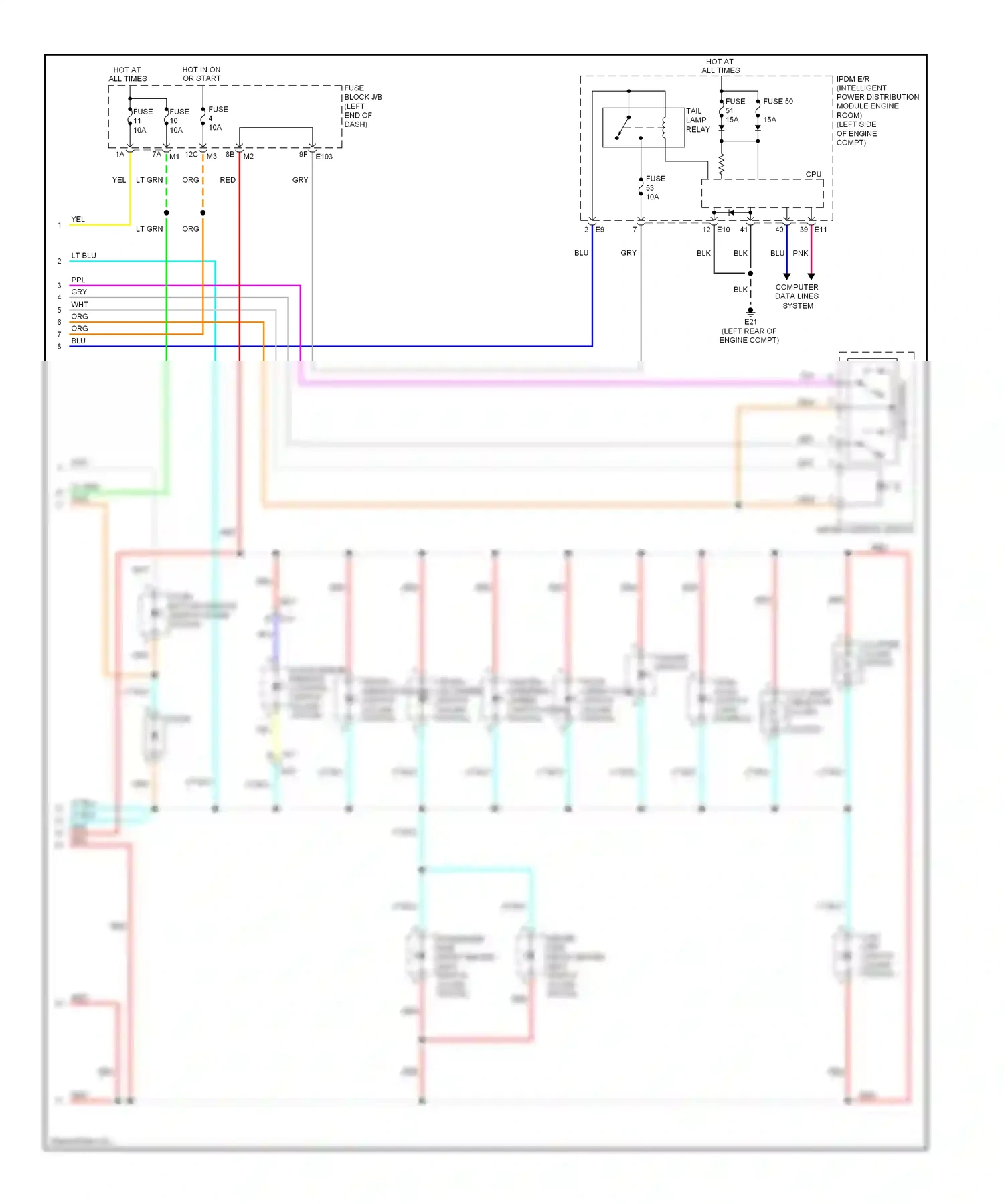 Wiring diagram computer data lines system for Nissan Murano Z51 facelift (2010-2012) (21 of 40)