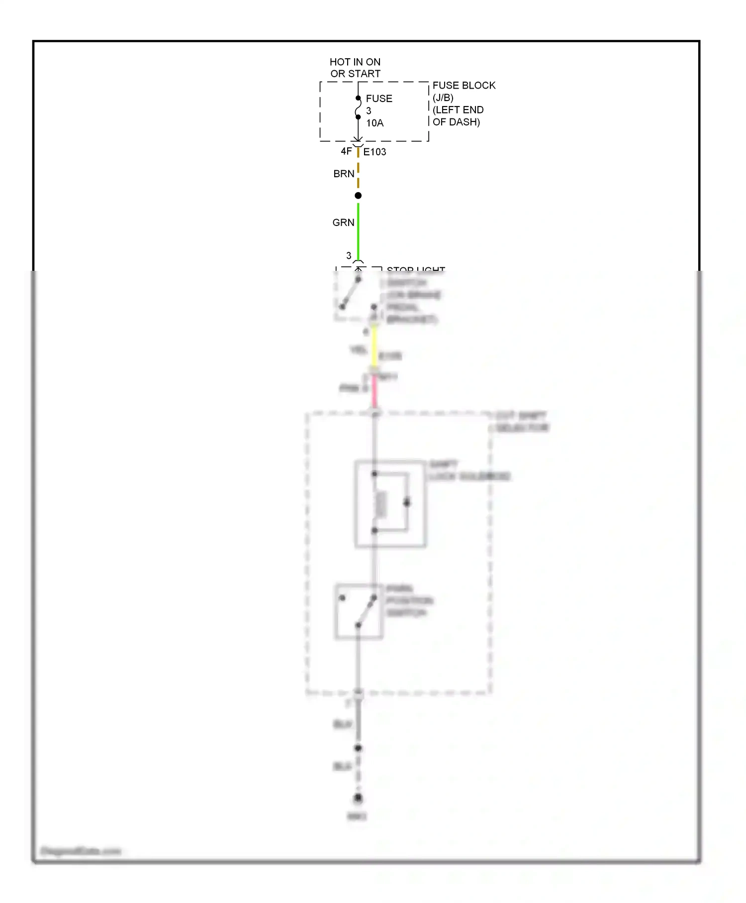 Wiring diagram cvt shift selector for Nissan Murano Z51 facelift (2010-2012) (3 of 3)