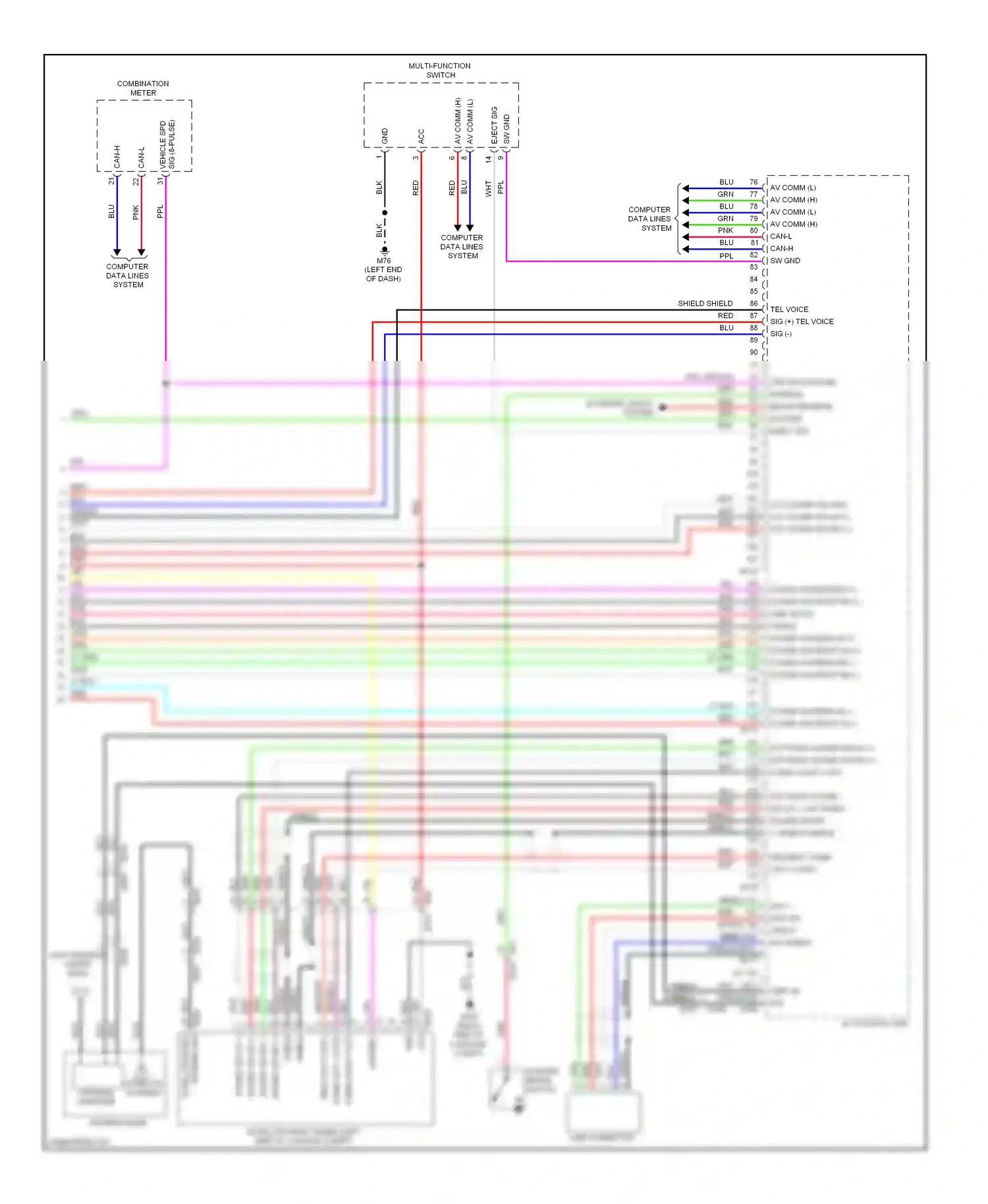 Wiring diagram eject sig for Nissan Murano Z51 facelift (2010-2012) (1 of 1)