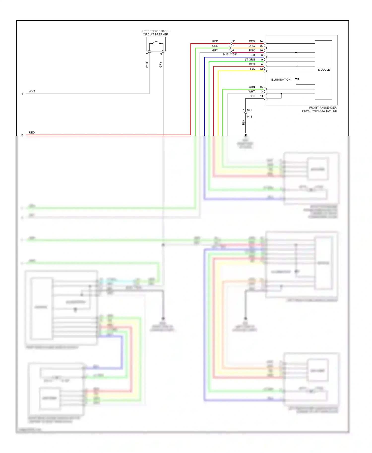 Nissan Murano Z51 facelift (2010-2012) encoder wiring diagram  (2 of 2)