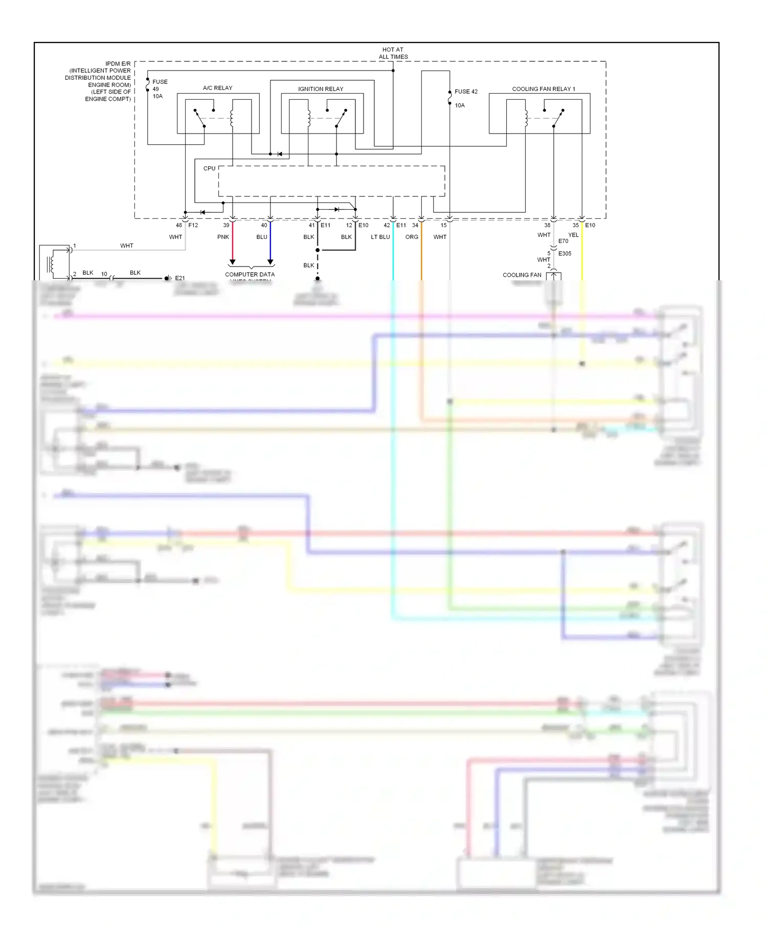 Wiring diagram engine compt) for Nissan Murano Z51 facelift (2010-2012) (1 of 2)