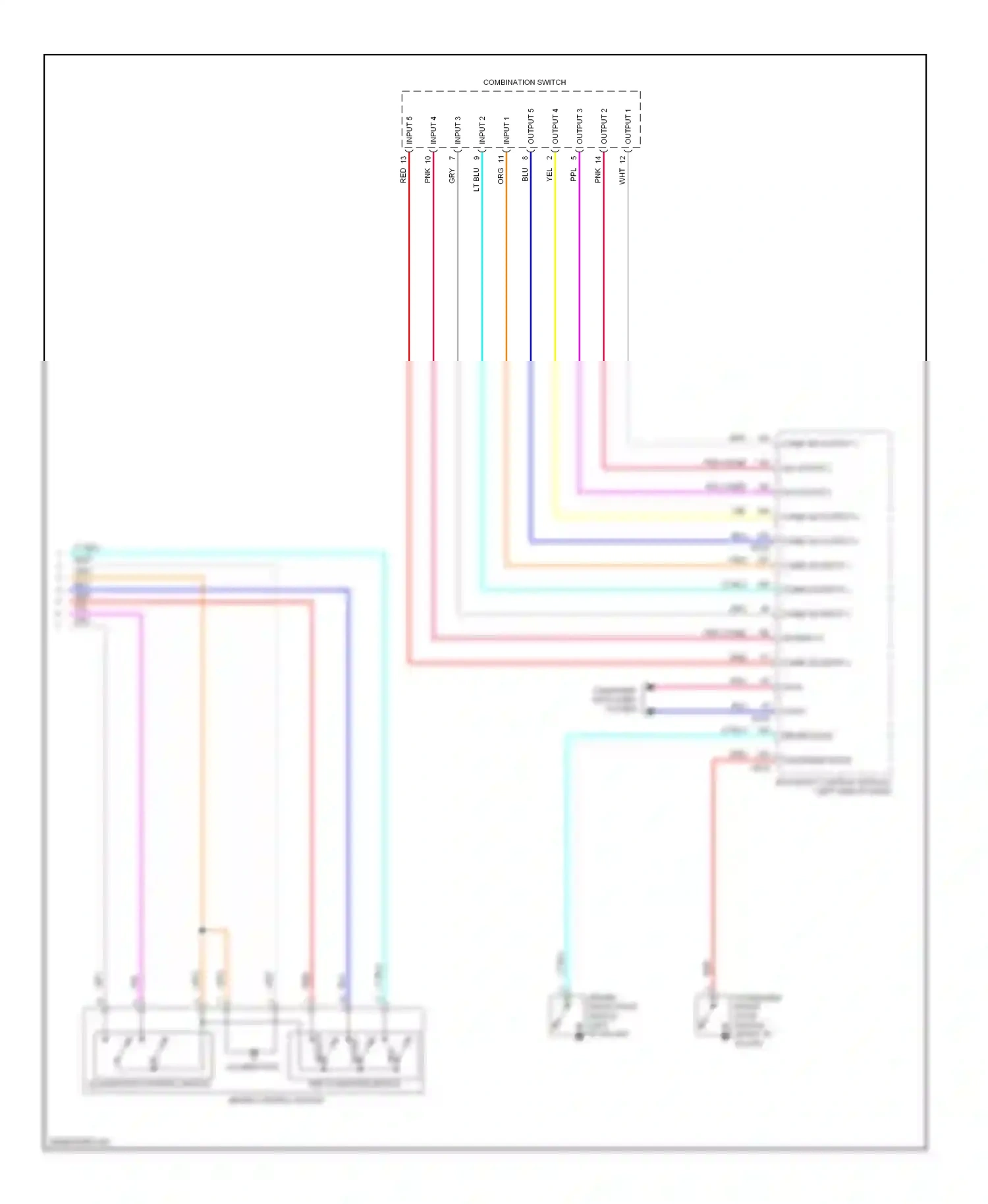 Wiring diagram input 1 for Nissan Murano Z51 facelift (2010-2012) (2 of 3)