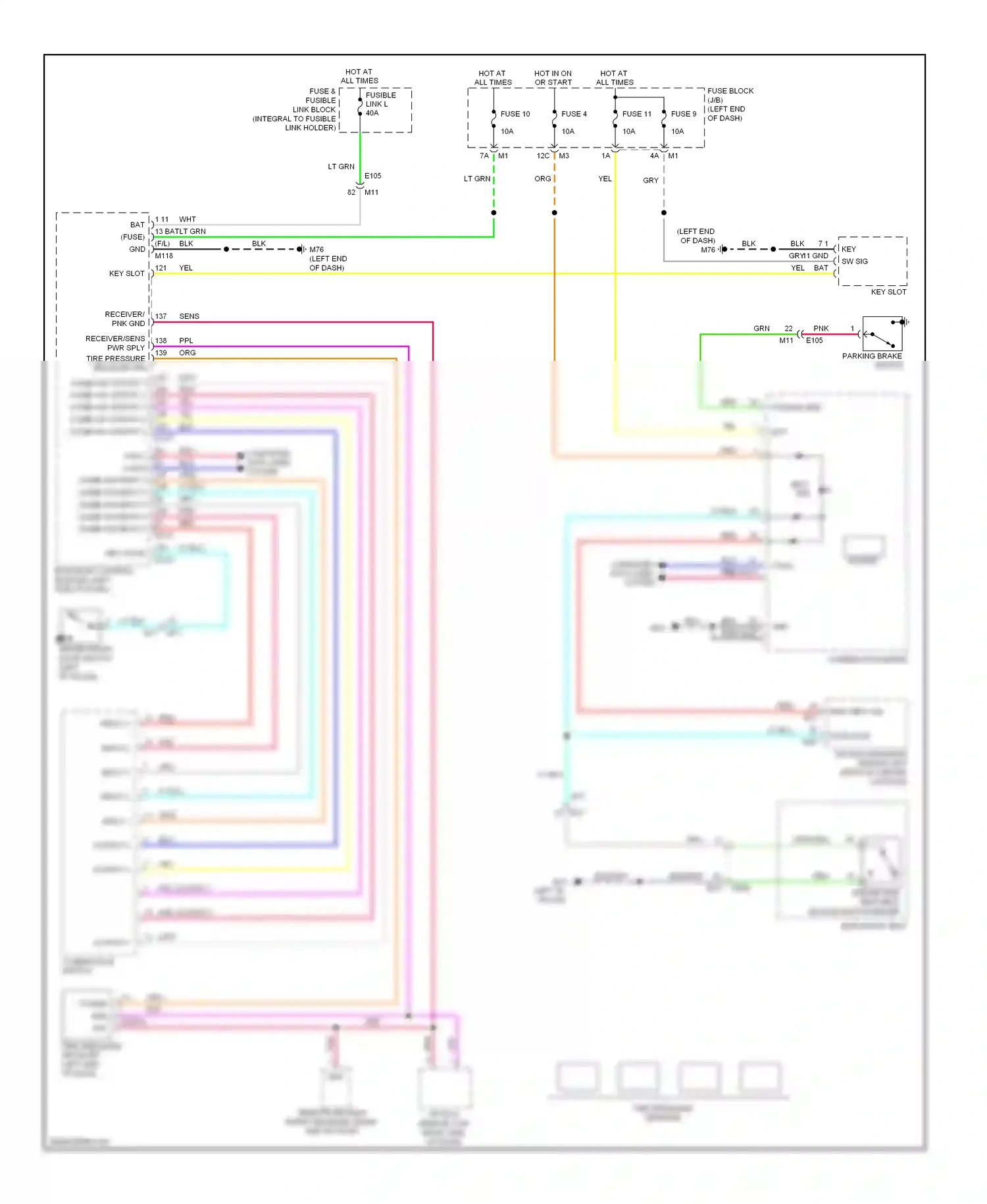 Wiring diagram input 3 for Nissan Murano Z51 facelift (2010-2012) (3 of 3)