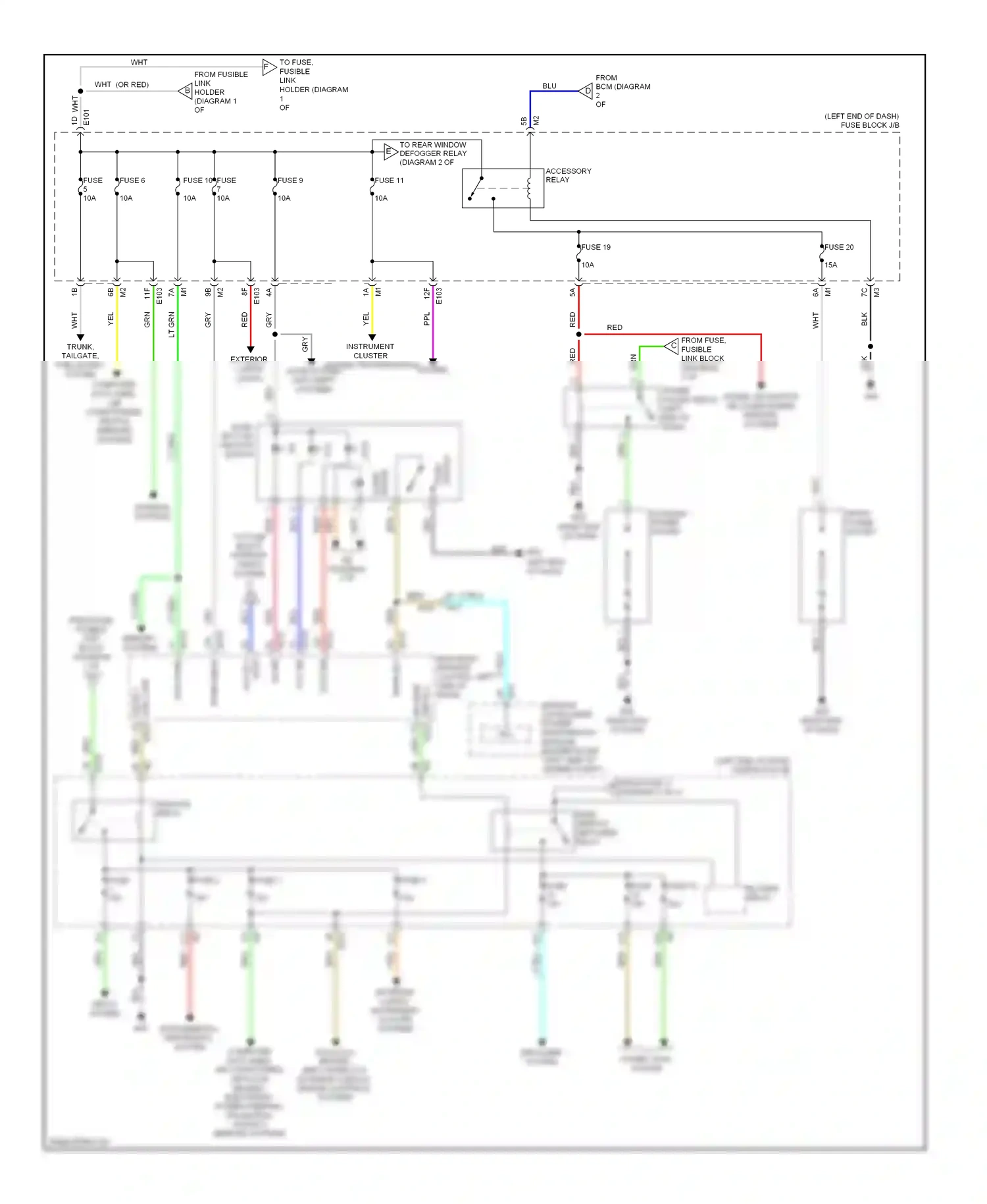 Wiring diagram push button ignition switch for Nissan Murano Z51 facelift (2010-2012) (3 of 5)
