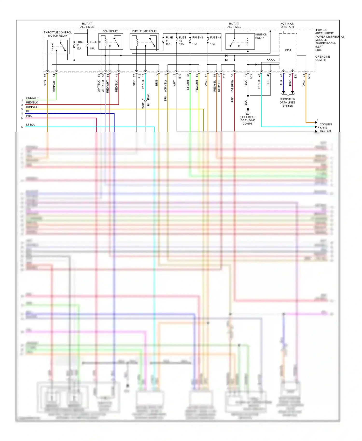 Wiring diagram sensor 2 for Nissan Murano Z51 facelift (2010-2012) (2 of 2)