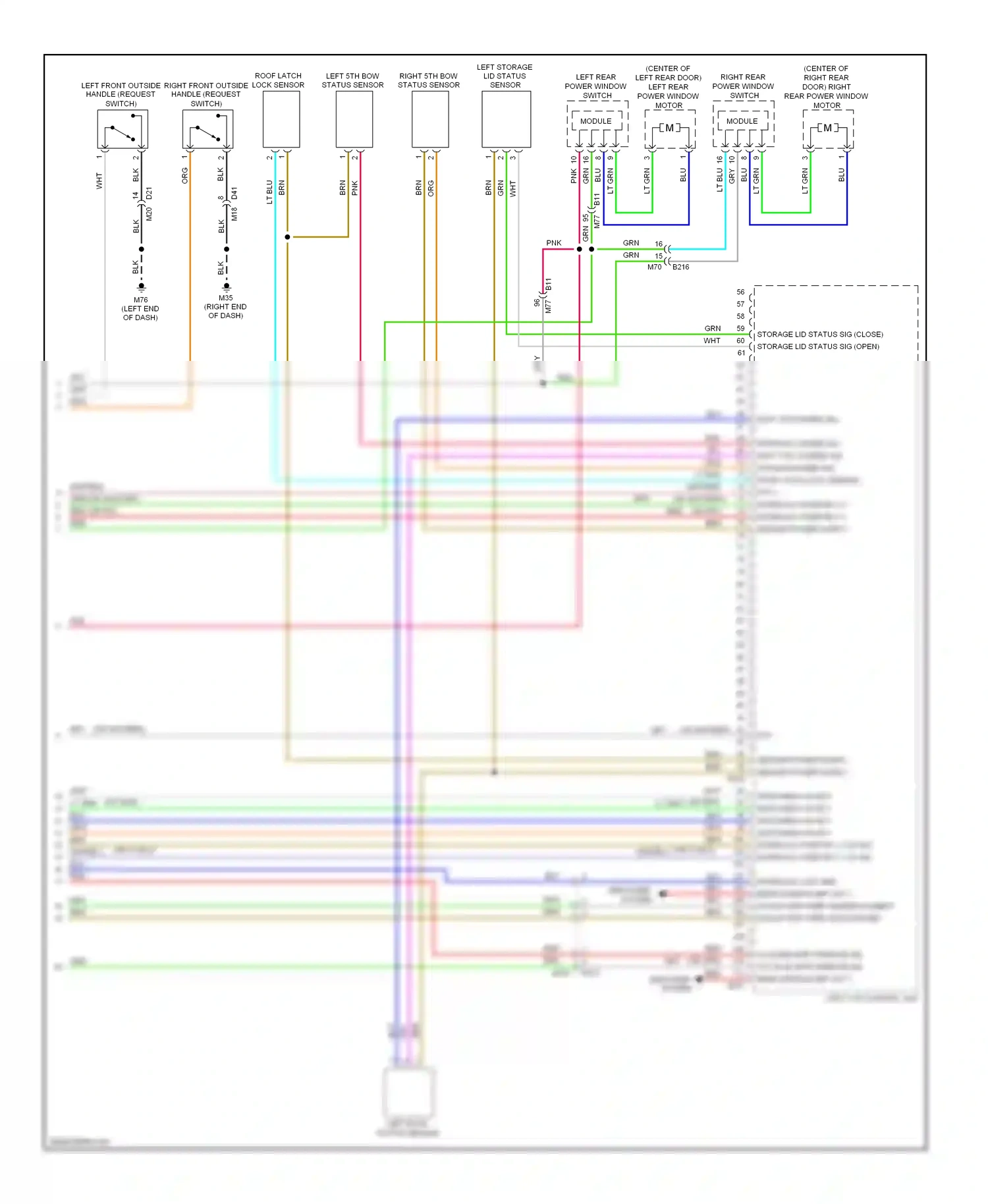 Wiring diagram status sensor for Nissan Murano Z51 facelift (2010-2012) (1 of 1)