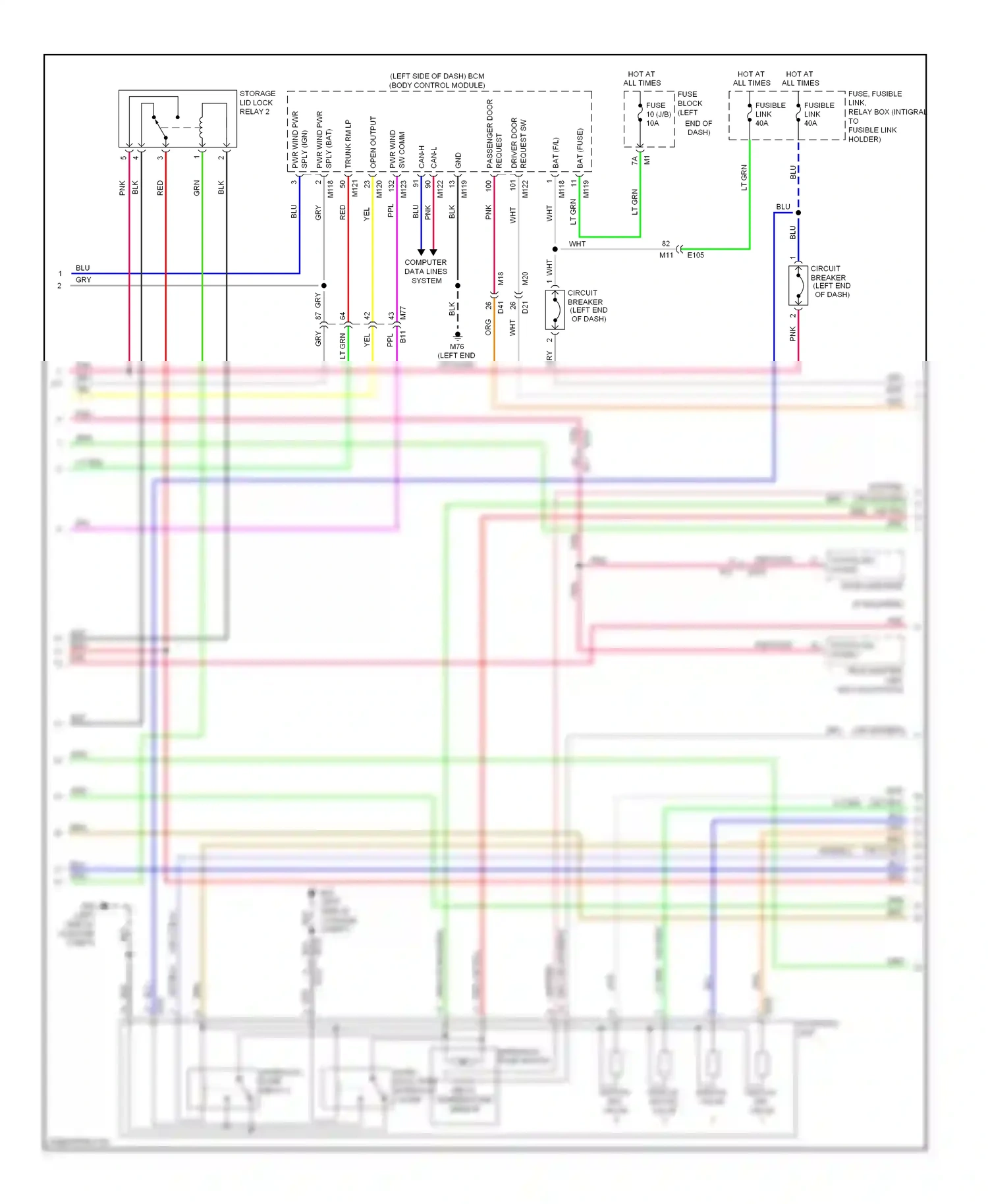 Wiring diagram switch- ing valve for Nissan Murano Z51 facelift (2010-2012) (1 of 1)