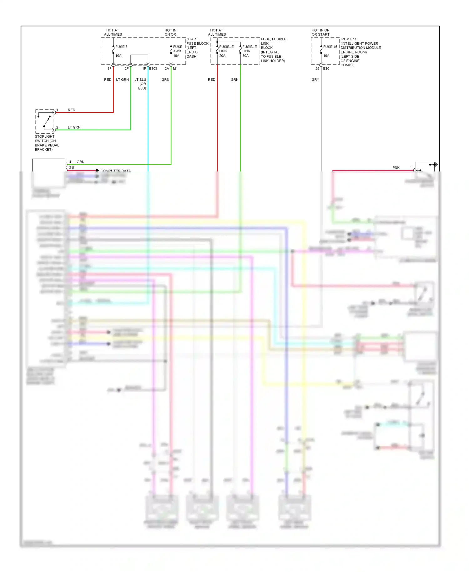 Wiring diagram vdc off switch for Nissan Murano Z51 facelift (2010-2012) (1 of 1)