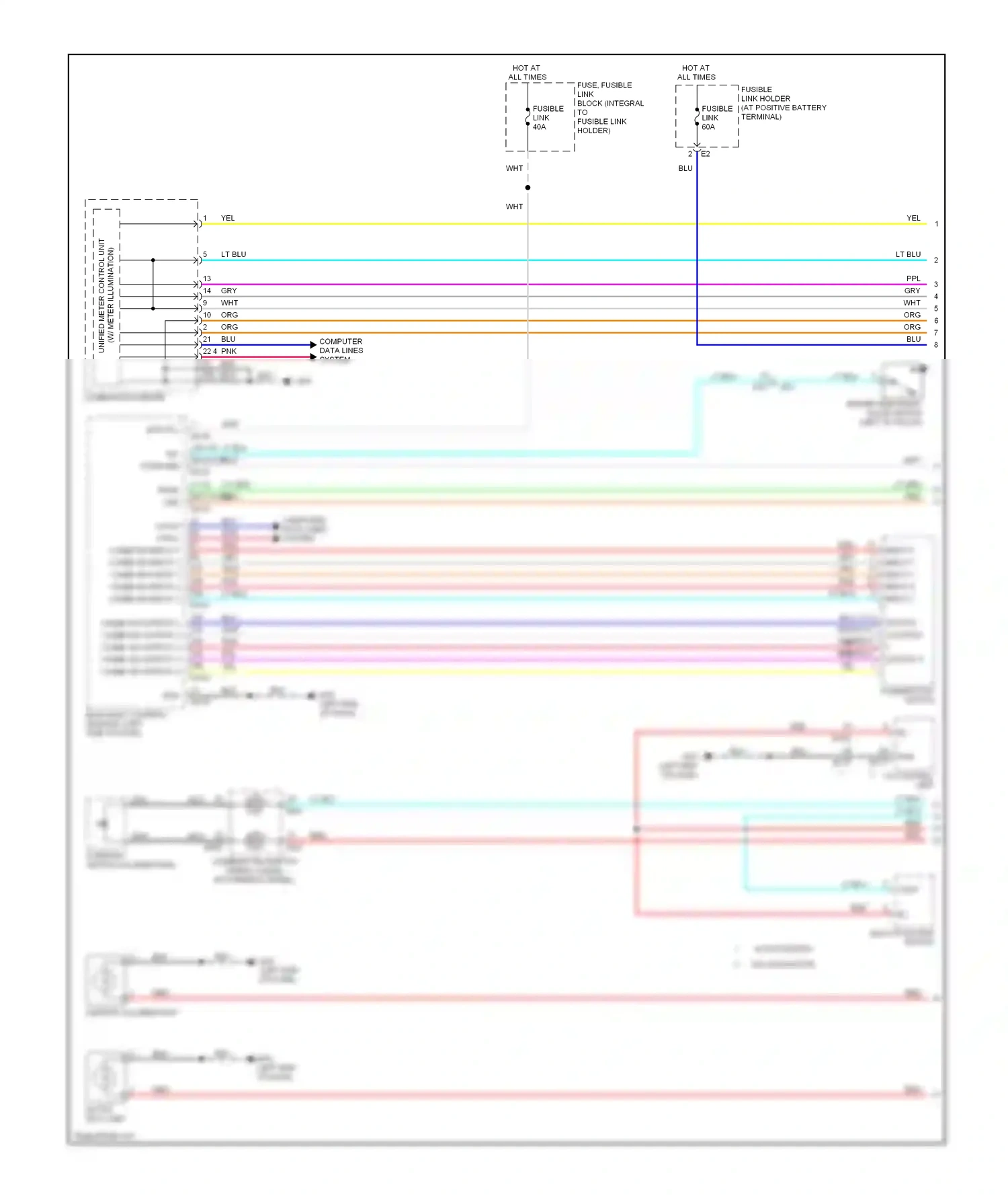 Wiring diagram w/ navigation for Nissan Murano Z51 facelift (2010-2012) (3 of 3)