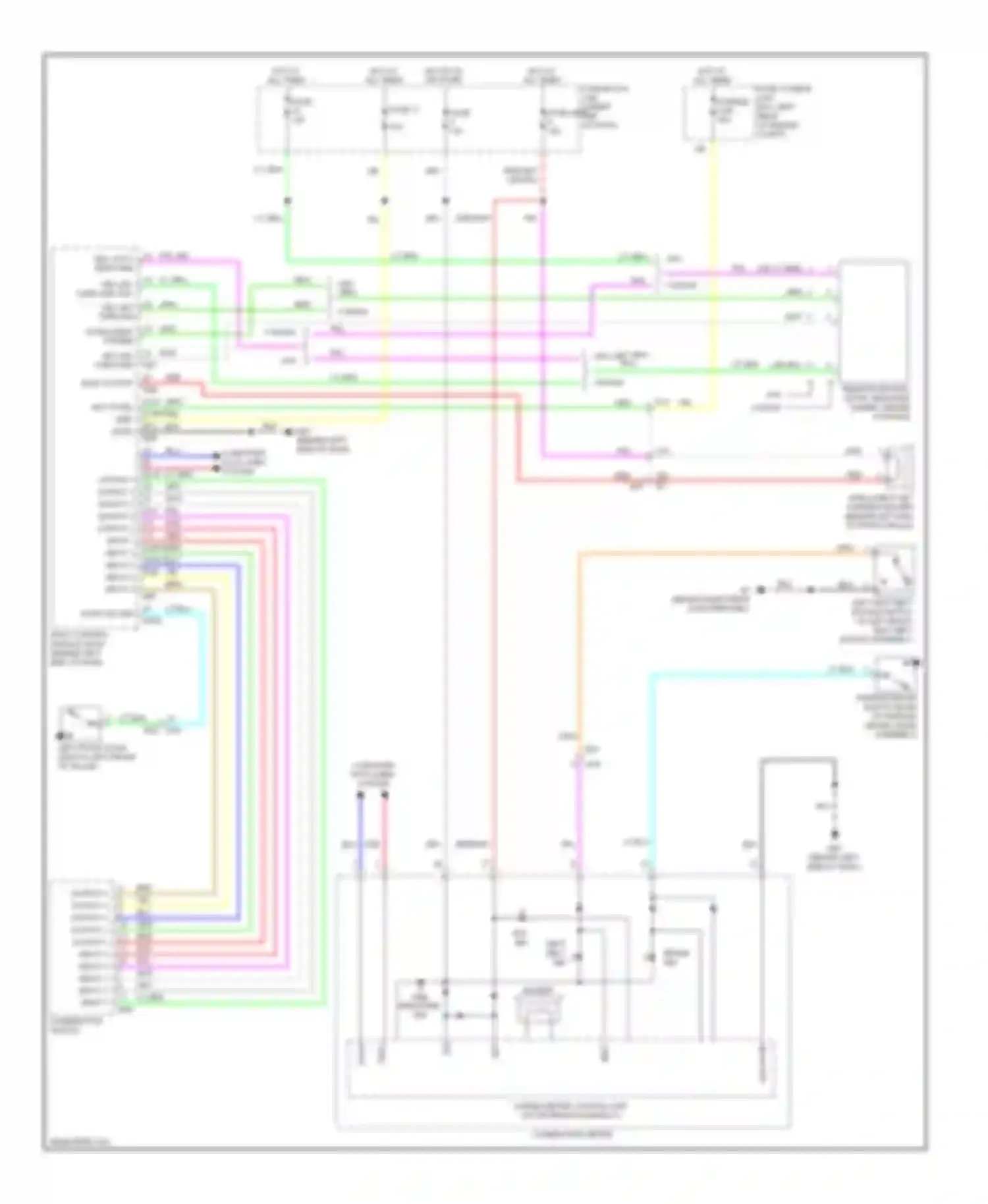 Note Nissan E12 (2012-2016): Warning systems circuit, with intelligent key