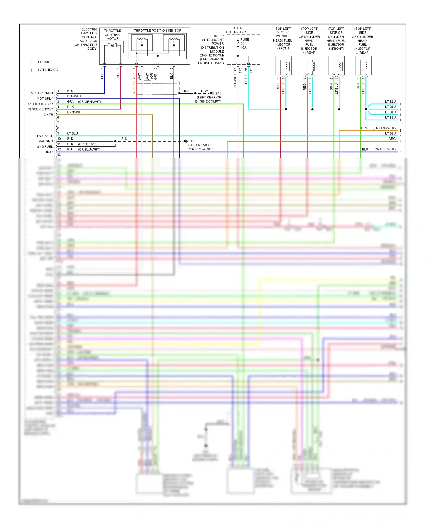 Nissan Note E12 (2012-2016) ecm (engine control module) (left rear of engine compt) wiring diagram  (6 of 7)