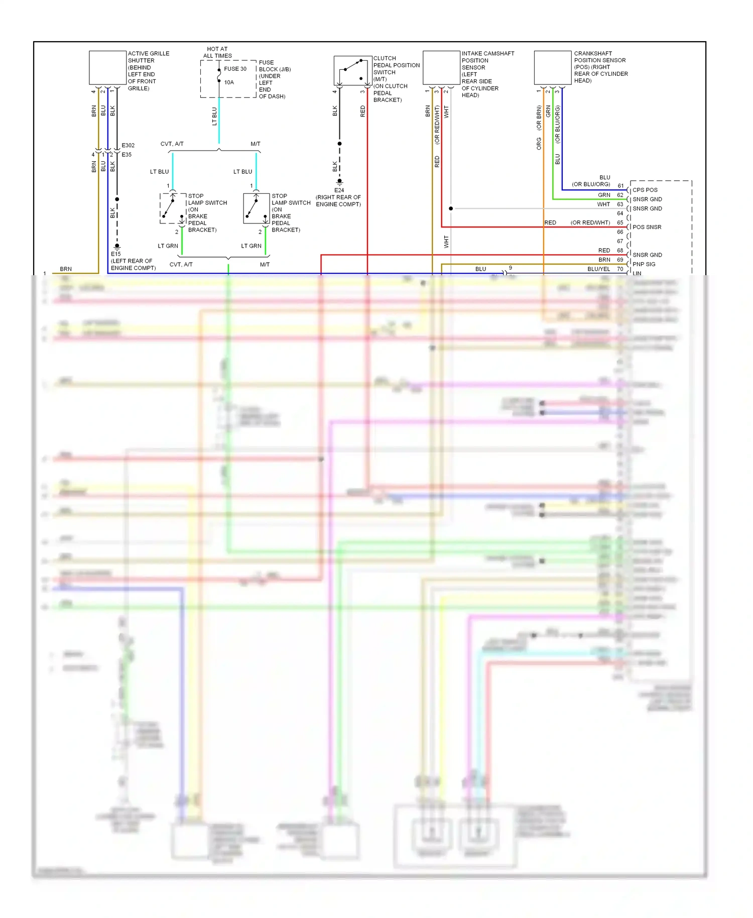 Nissan Note E12 (2012-2016) ecm (engine control module) (left rear of engine compt) wiring diagram  (7 of 7)
