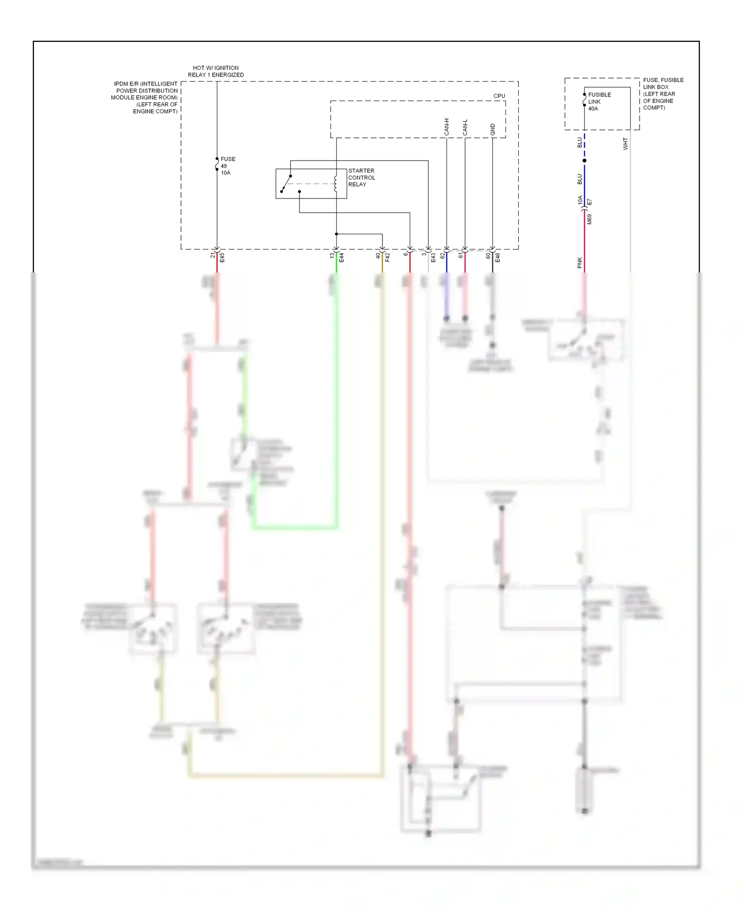 Nissan Note E12 (2012-2016) fuse wiring diagram  (10 of 13)