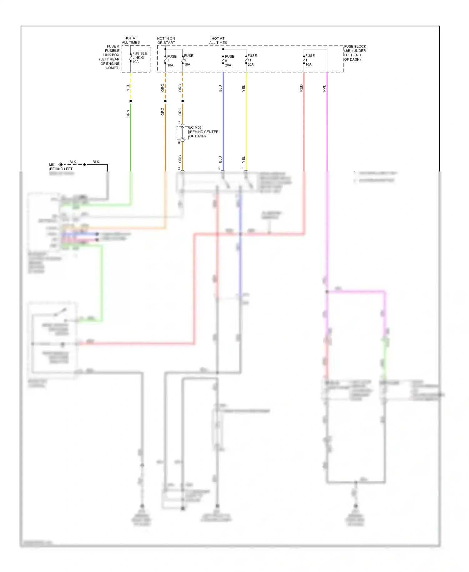 Nissan Note E12 (2012-2016) fuse wiring diagram  (2 of 13)