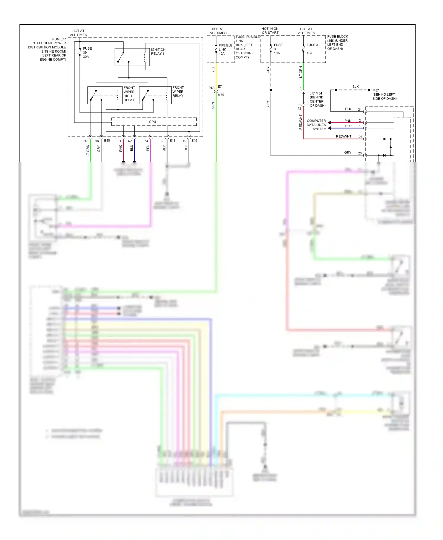 Nissan Note E12 (2012-2016) fuse wiring diagram  (11 of 13)