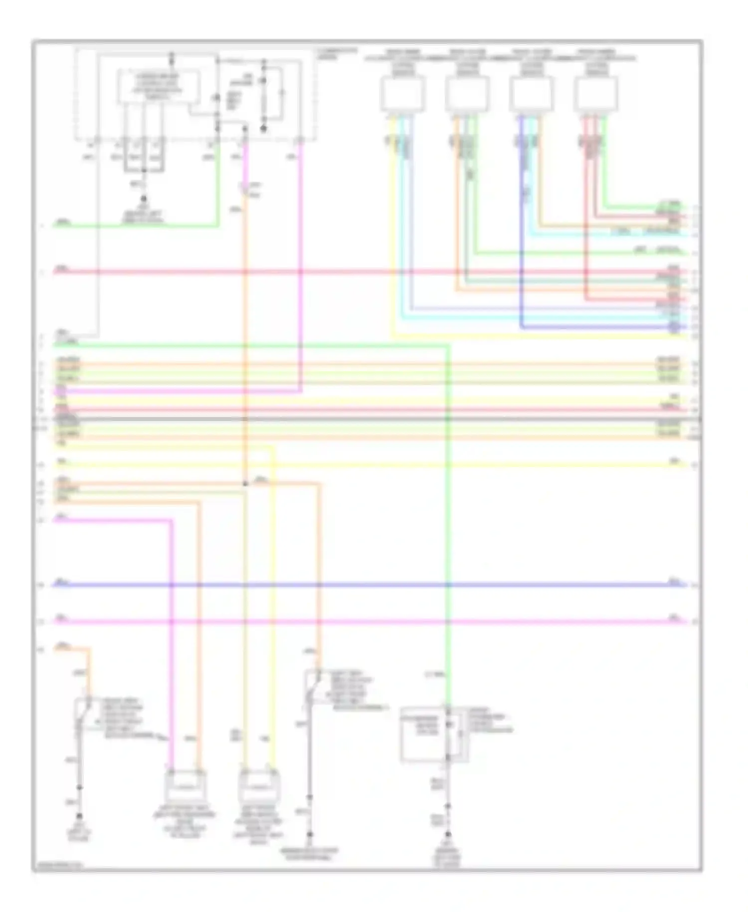 Wiring diagram grn/blu for Nissan Note E12 (2012-2016) (1 of 2)