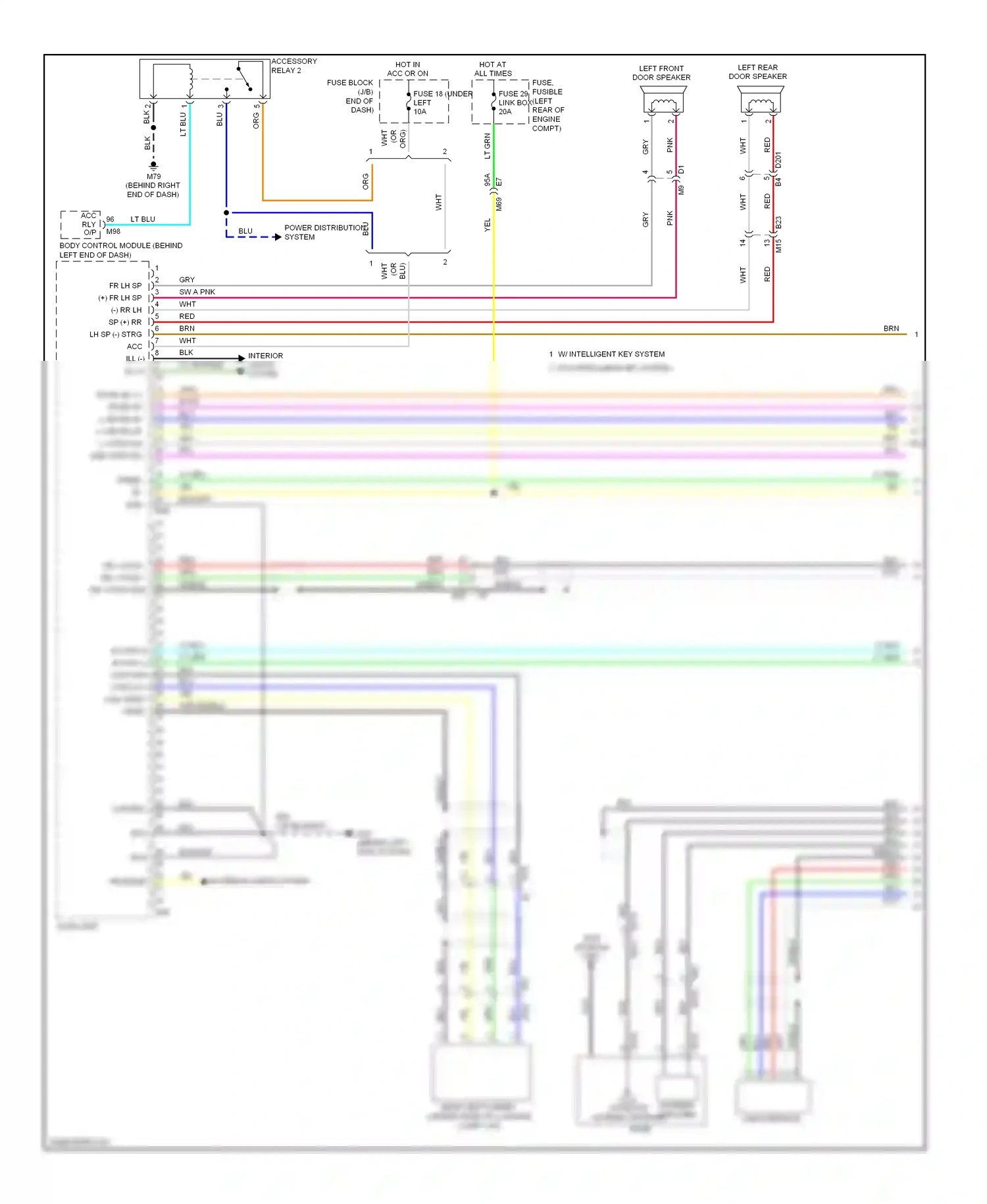 Nissan Note E12 (2012-2016) interior lights wiring diagram  (2 of 2)