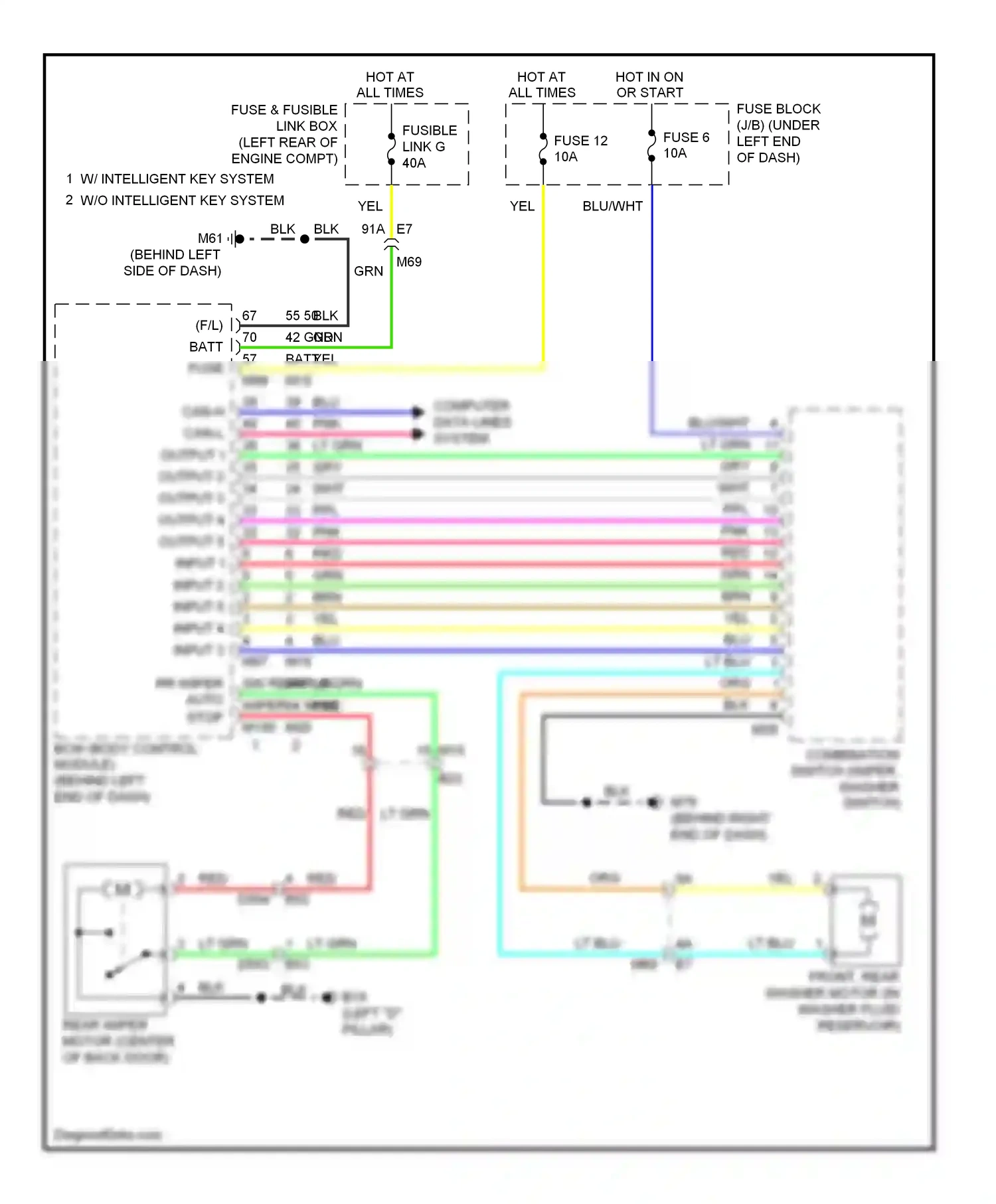 Nissan Note E12 (2012-2016) (left "d" pillar) wiring diagram  (12 of 13)