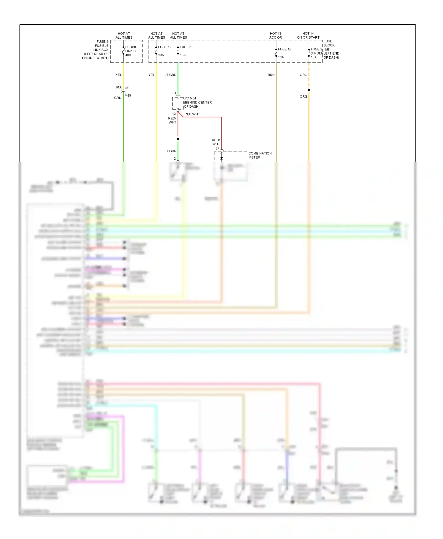 Nissan Note E12 (2012-2016) (left "d" pillar) wiring diagram  (5 of 13)