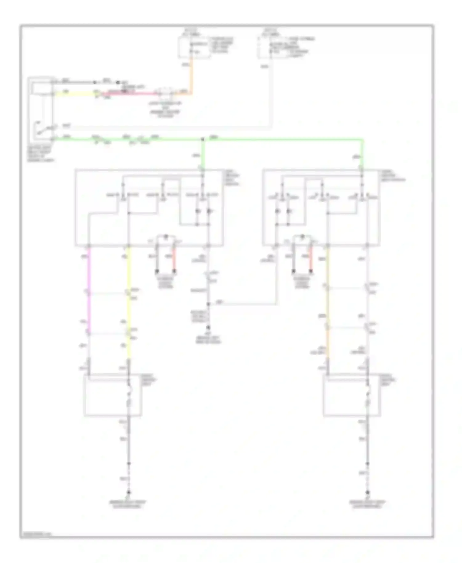Wiring diagram left heated seat switch for Nissan Note E12 (2012-2016) (2 of 2)