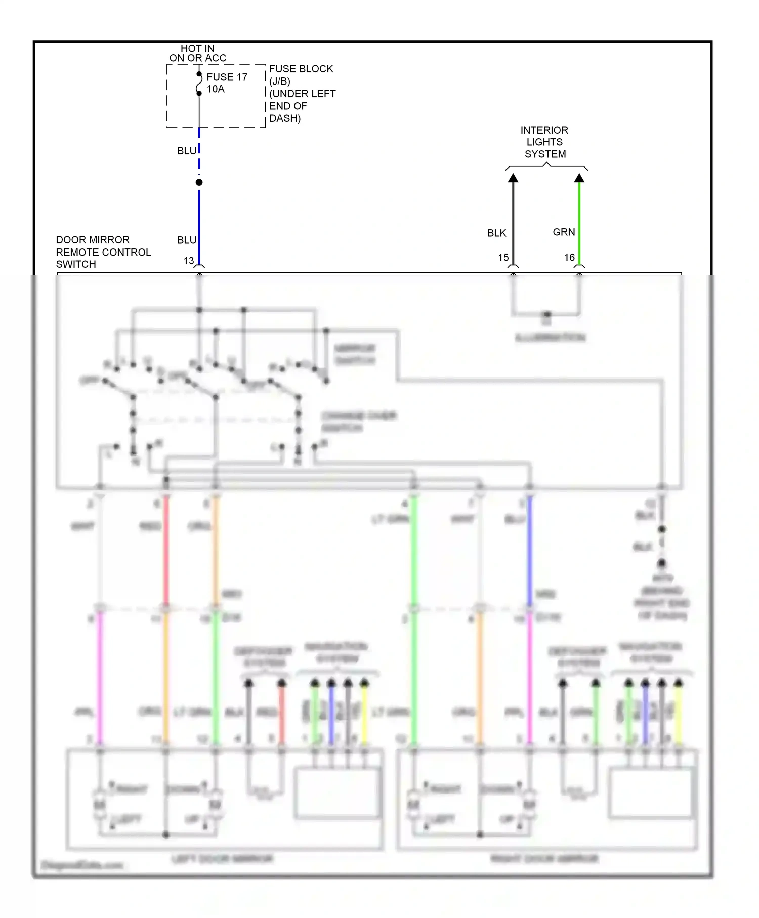 Nissan Note E12 (2012-2016) right wiring diagram  (1 of 1)