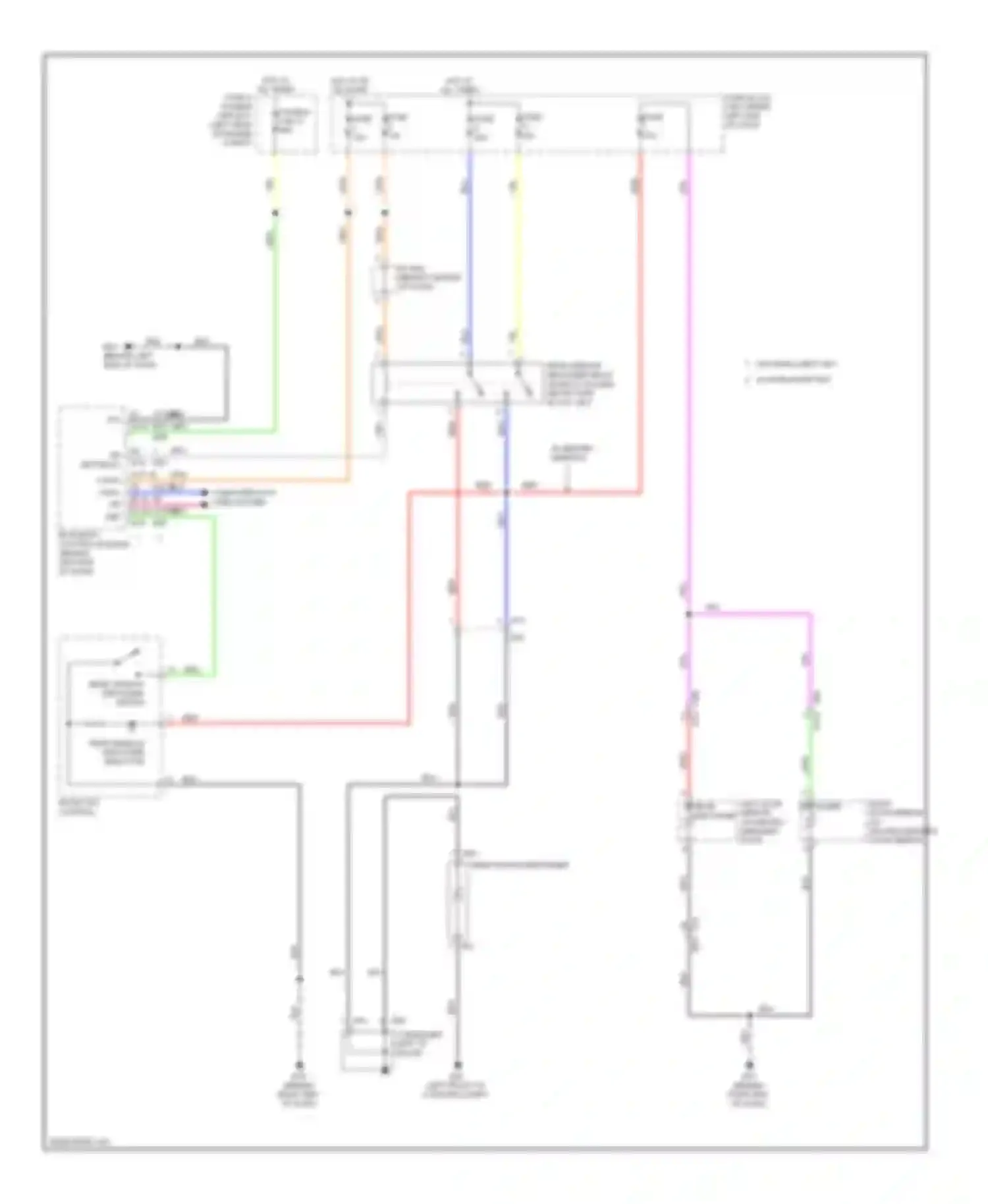 Wiring diagram rr def relay out 38 39 40 10 ig sw can-h can-l rr def sw 39 40 15 pnk for Nissan Note E12 (2012-2016) (1 of 1)
