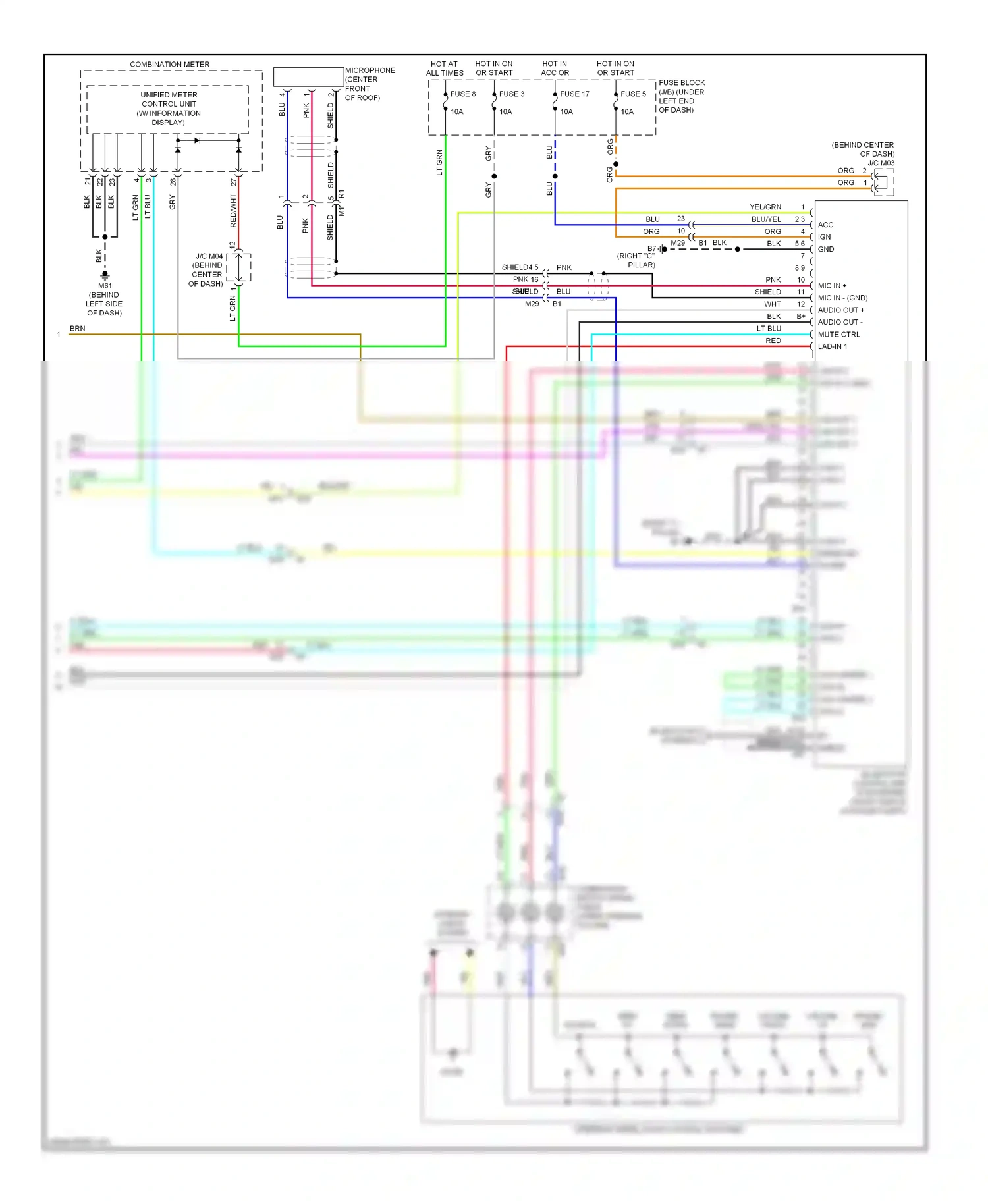 Nissan Note E12 (2012-2016) source wiring diagram  (1 of 4)