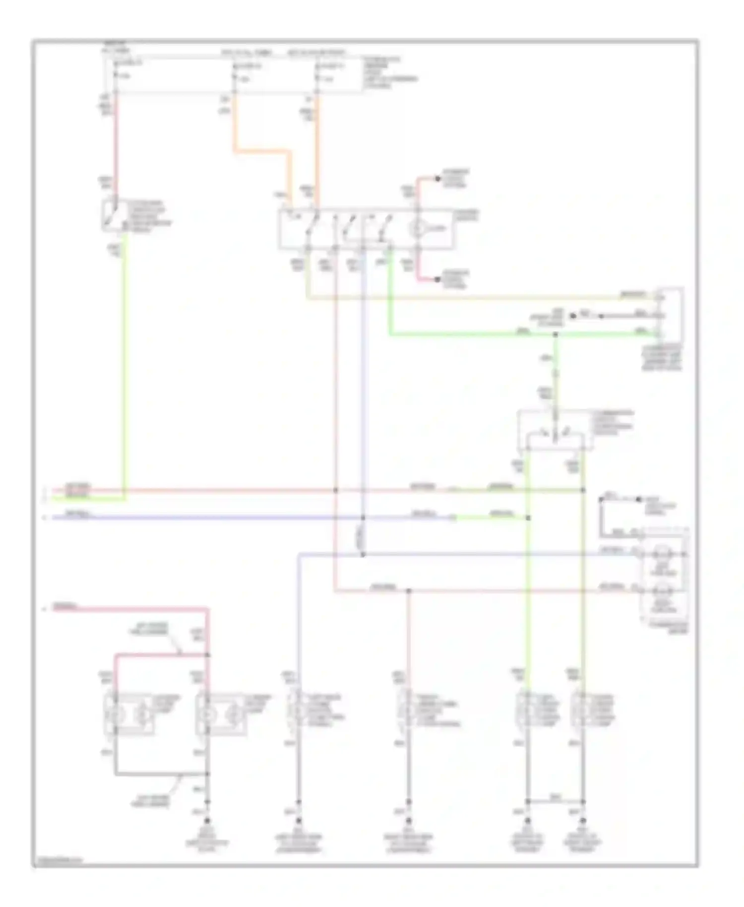 Pathfinder Nissan II (1995-2004): Exterior lamps circuit (2 of 2)