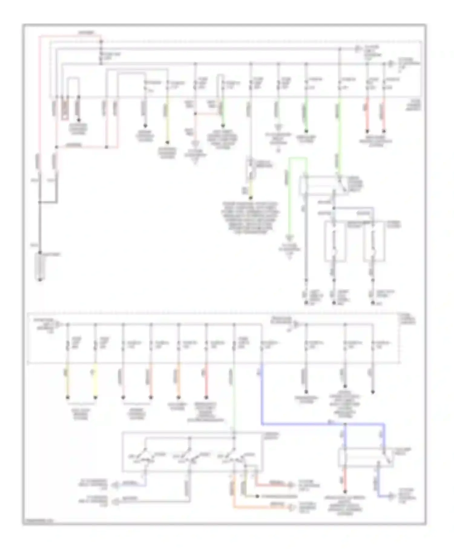 Pathfinder Nissan II (1995-2004): Power distribution circuit (1 of 3)