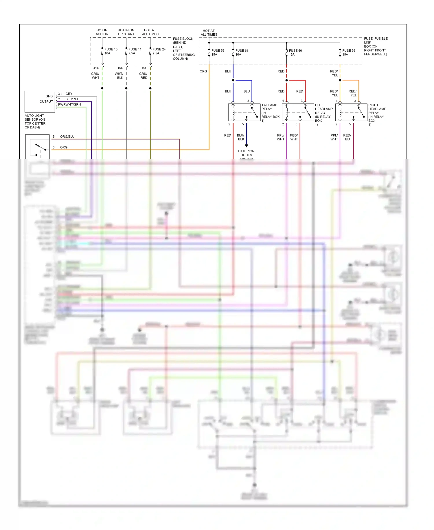 Wiring diagram auto off for Nissan Pathfinder II (1995-2004) (2 of 2)