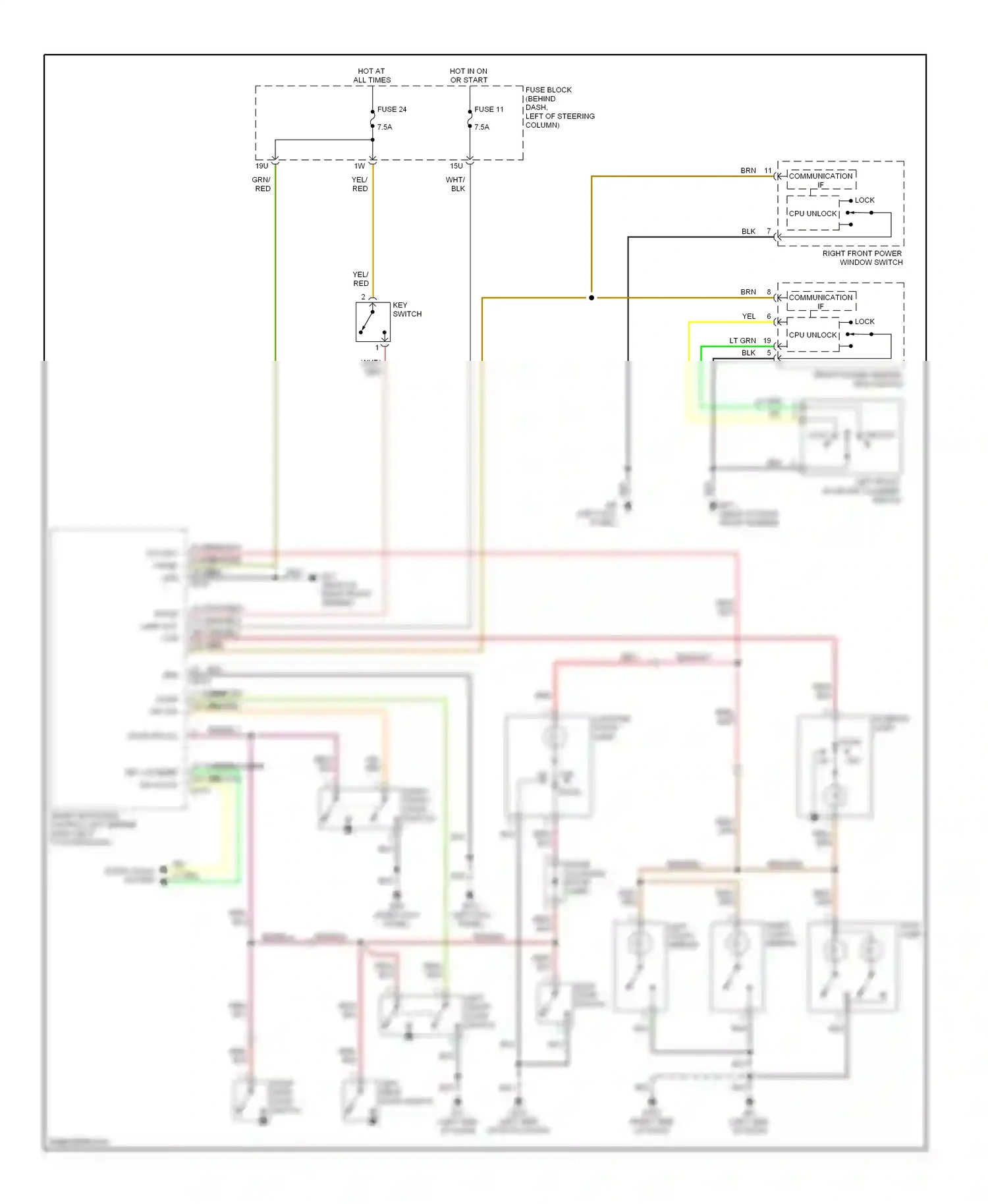Wiring diagram blu for Nissan Pathfinder II (1995-2004) (11 of 35)