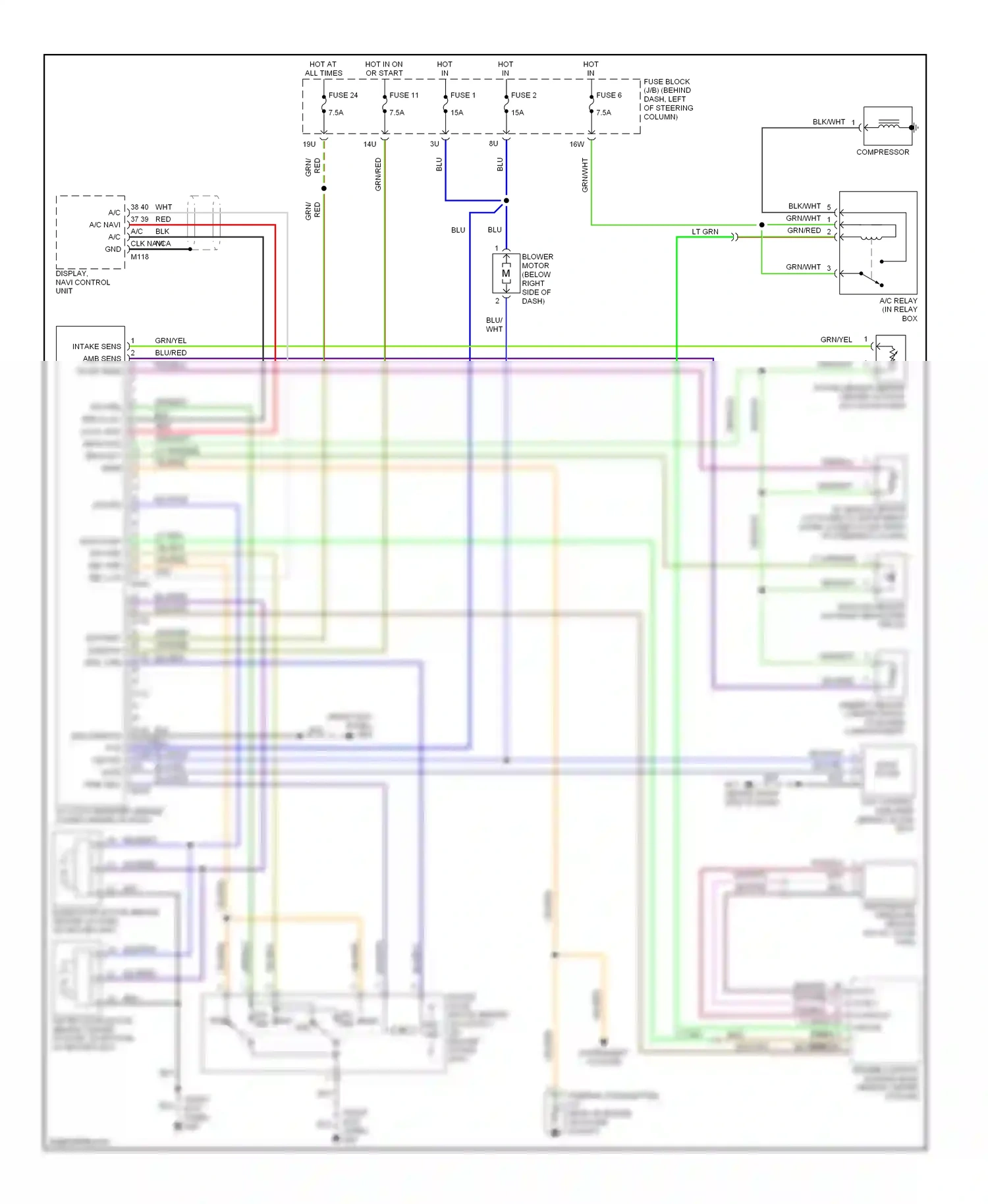 Wiring diagram blu for Nissan Pathfinder II (1995-2004) (3 of 35)