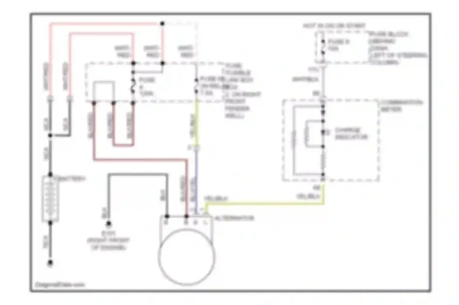 Wiring diagram charge indicator for Nissan Pathfinder II (1995-2004) (1 of 1)
