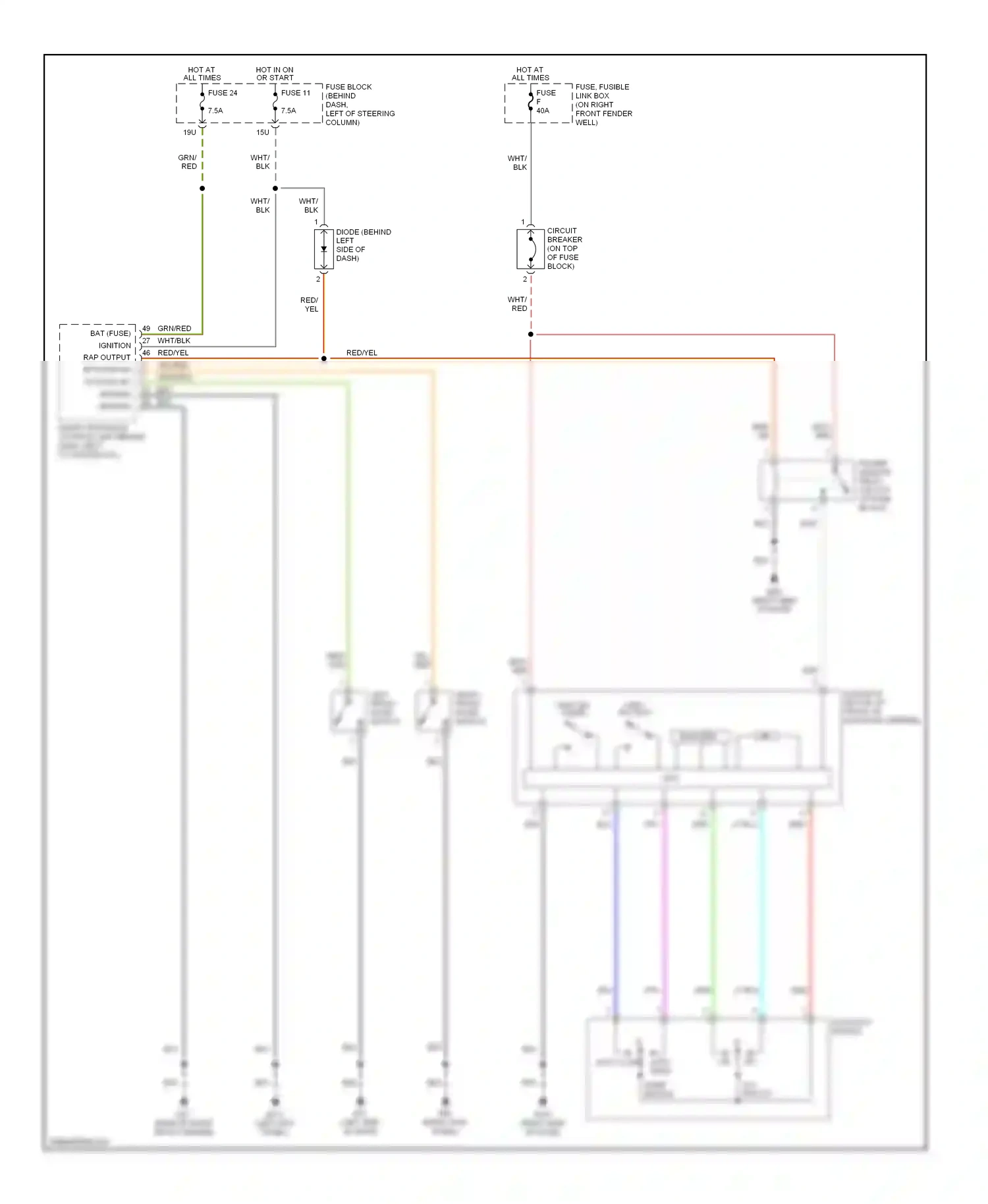 Nissan Pathfinder II (1995-2004) encoder wiring diagram  (1 of 2)