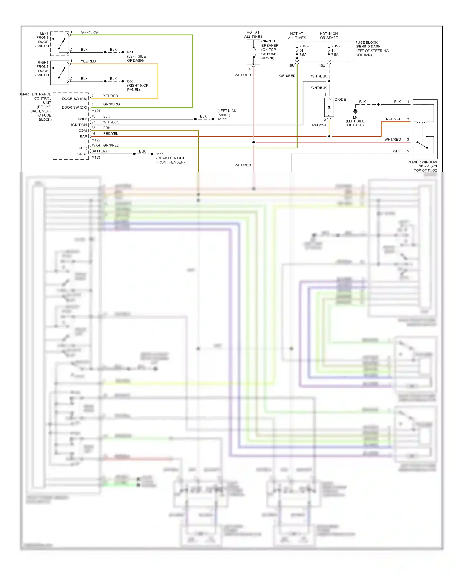 Nissan Pathfinder II (1995-2004) encoder wiring diagram  (2 of 2)
