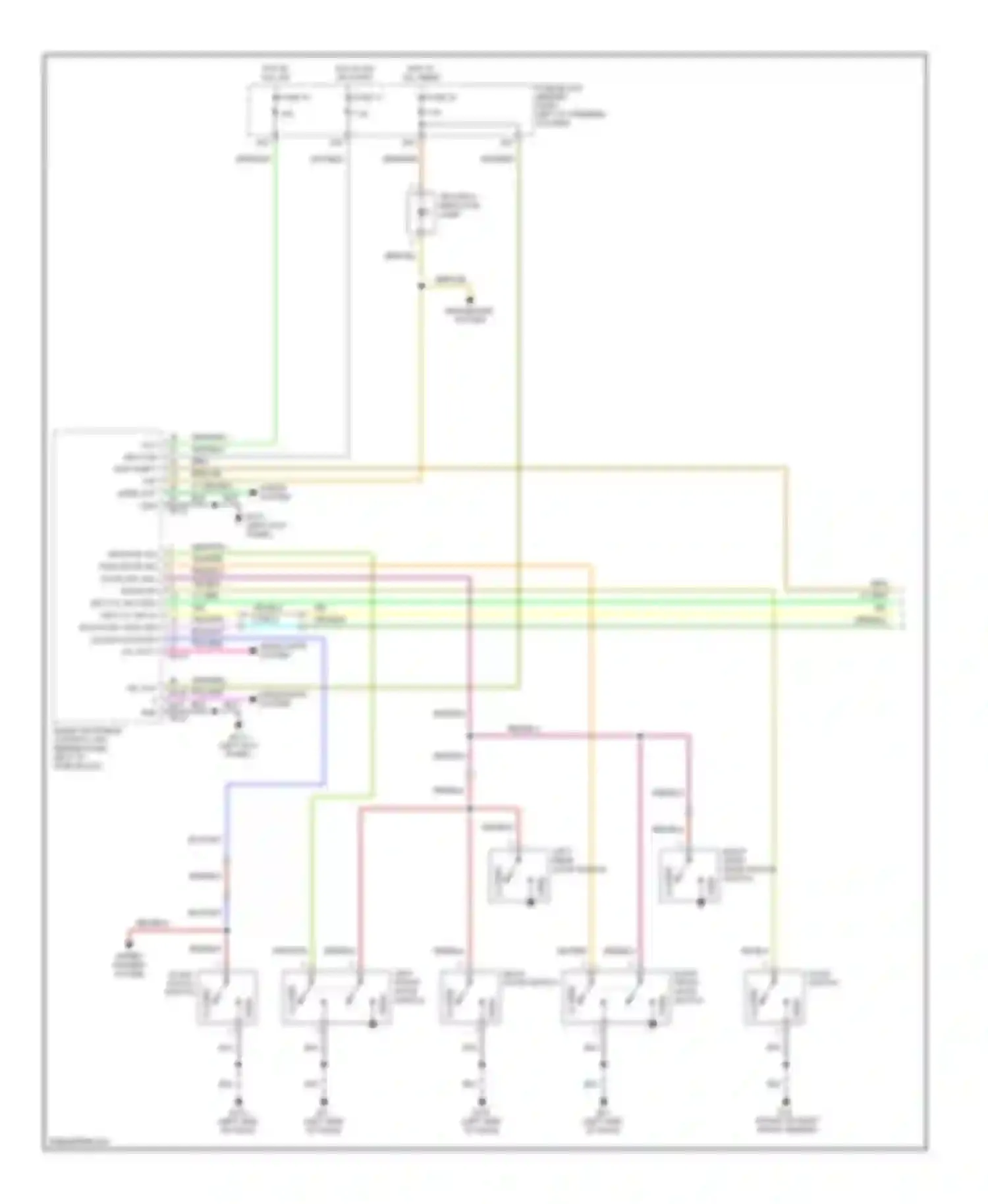 Wiring diagram headlights system for Nissan Pathfinder II (1995-2004) (1 of 2)