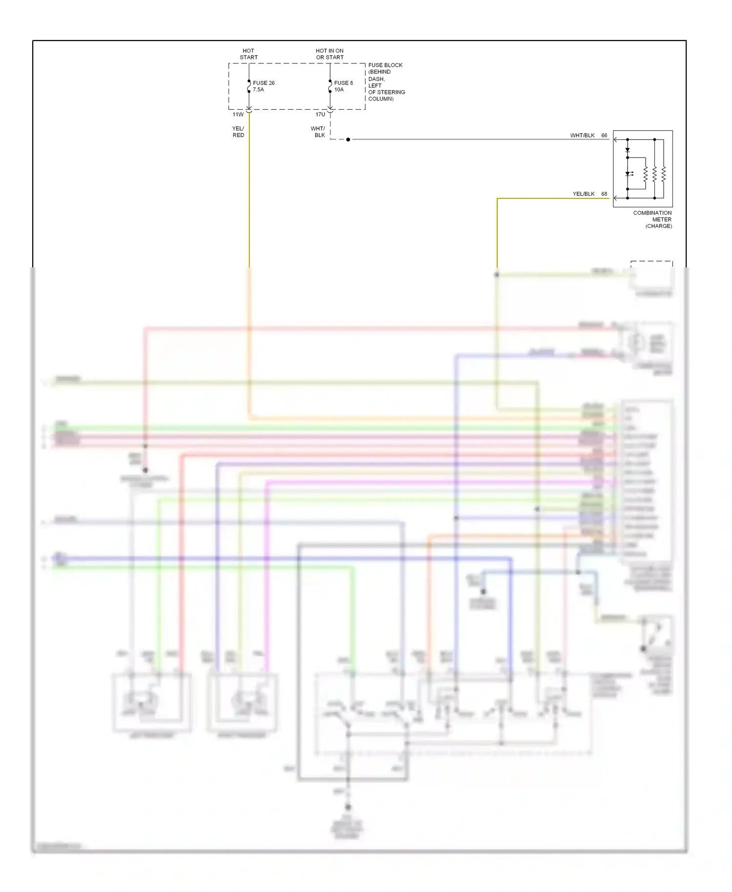 Wiring diagram high low for Nissan Pathfinder II (1995-2004) (1 of 2)
