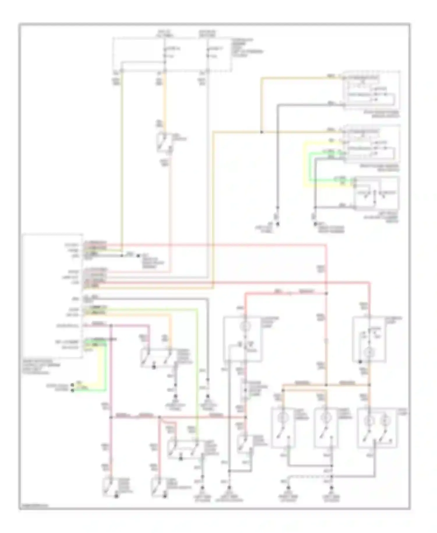 Wiring diagram left front door key cylinder switch for Nissan Pathfinder II (1995-2004) (2 of 3)