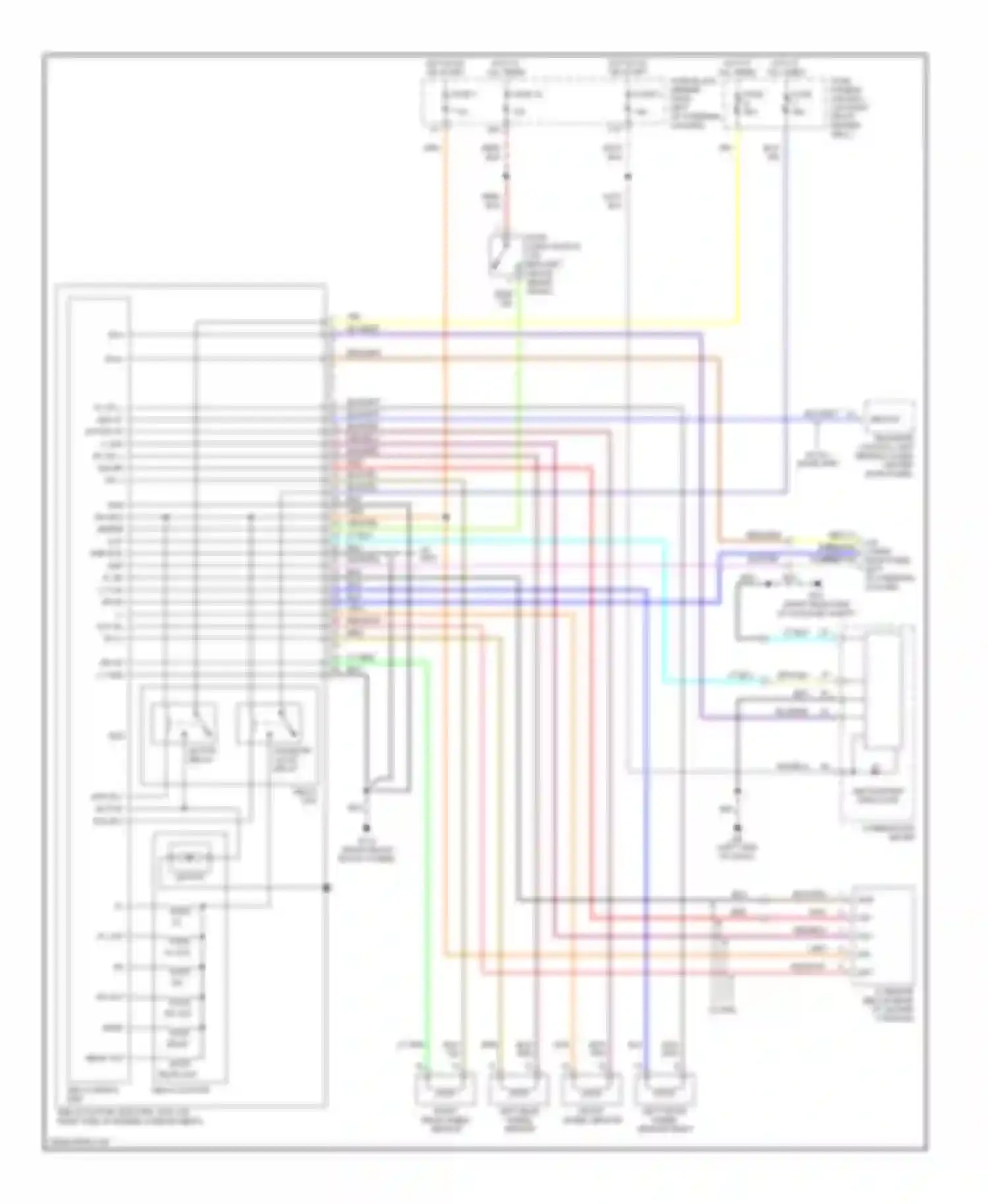 Wiring diagram left front wheel sensor right front wheel sensor for Nissan Pathfinder II (1995-2004) (1 of 1)