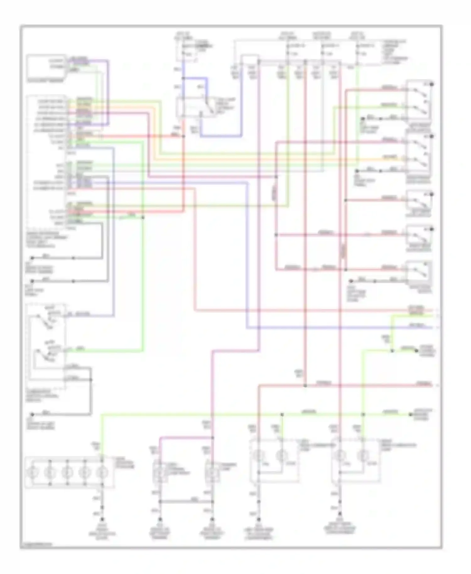 Wiring diagram left parking lamp right parking lamp for Nissan Pathfinder II (1995-2004) (1 of 1)