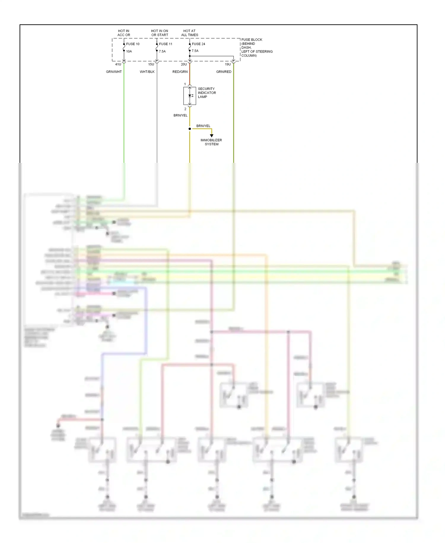 Wiring diagram ppl/red for Nissan Pathfinder II (1995-2004) (1 of 8)