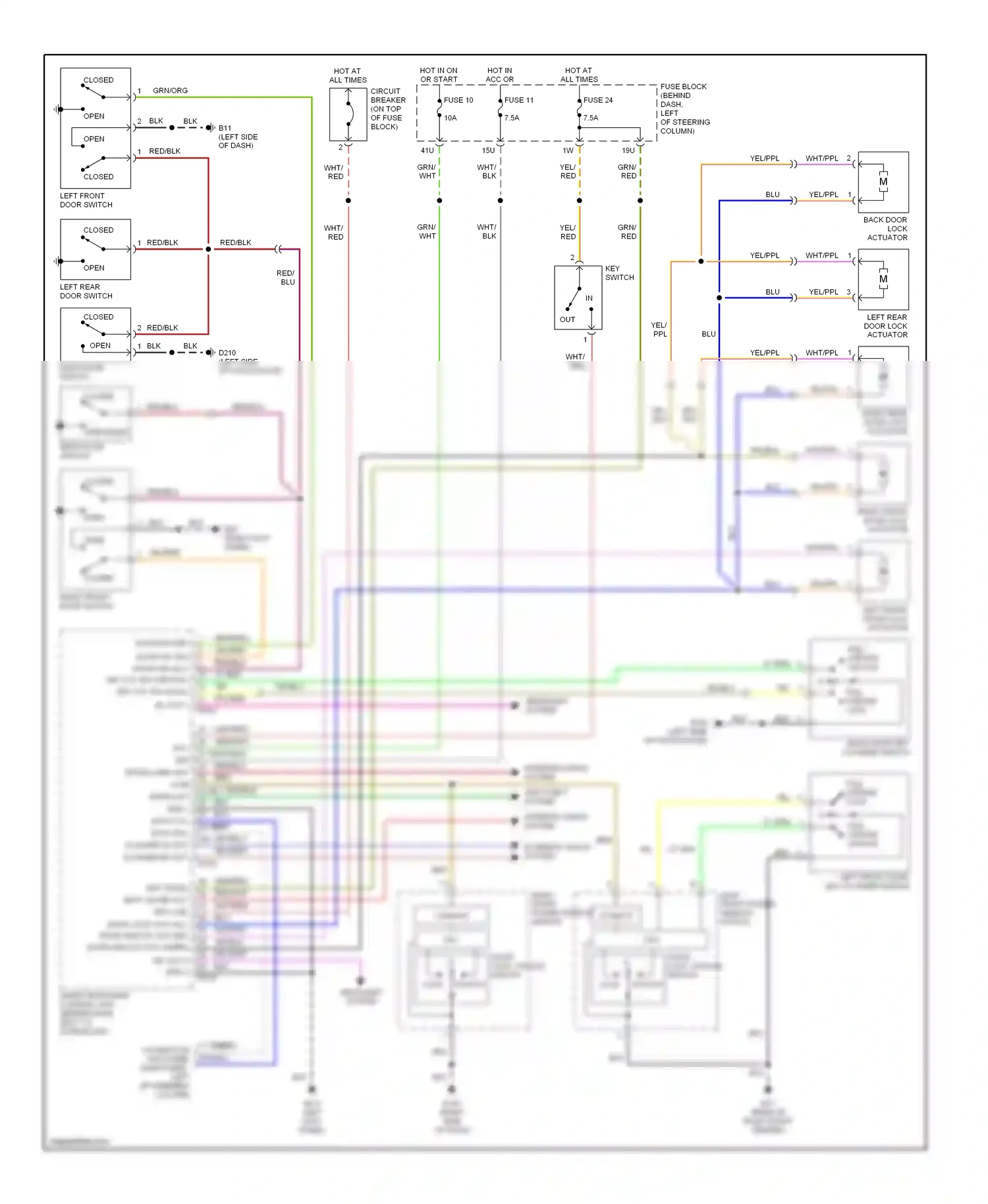 Wiring diagram ppl/red for Nissan Pathfinder II (1995-2004) (7 of 8)