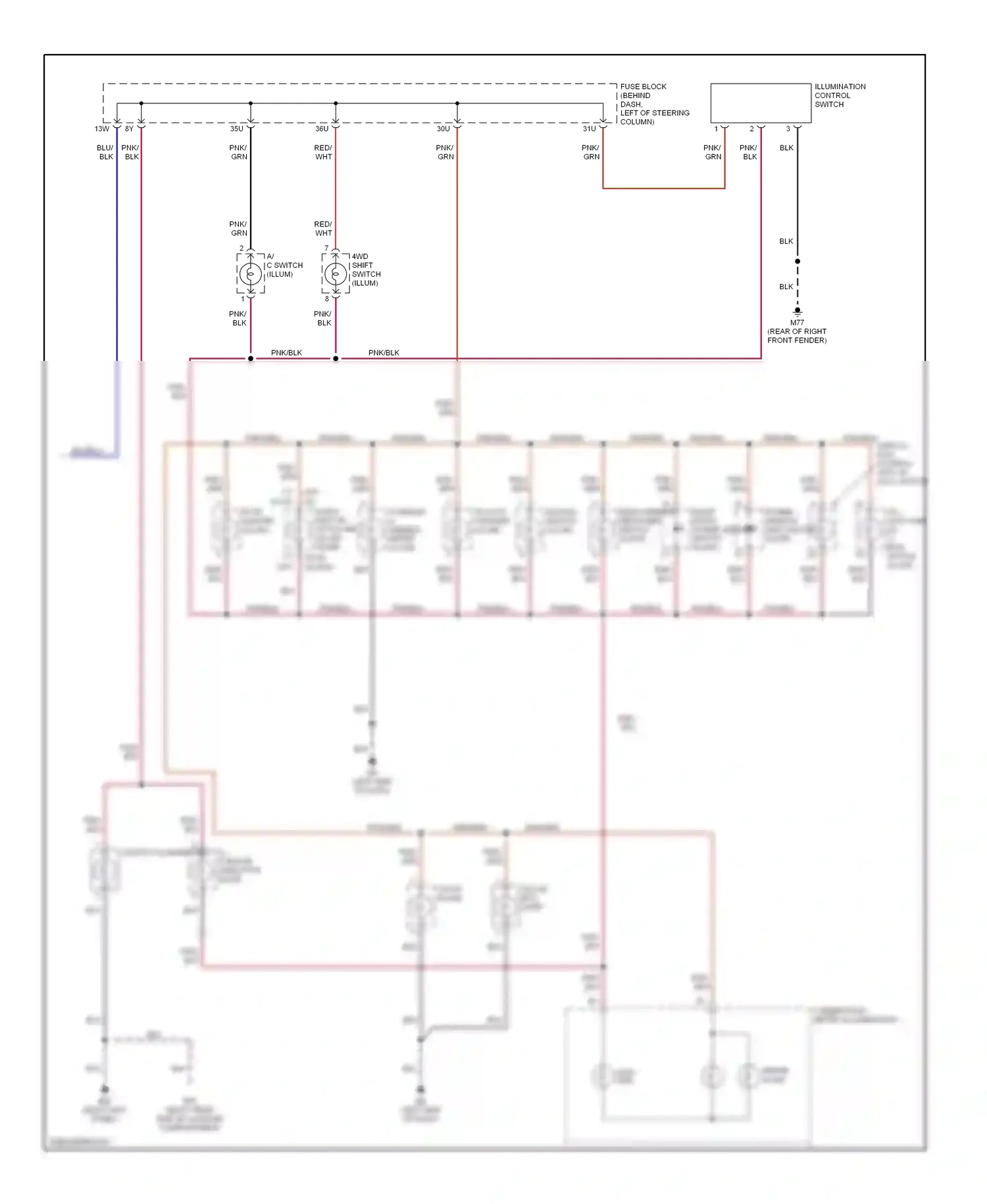 Wiring diagram red for Nissan Pathfinder II (1995-2004) (23 of 43)