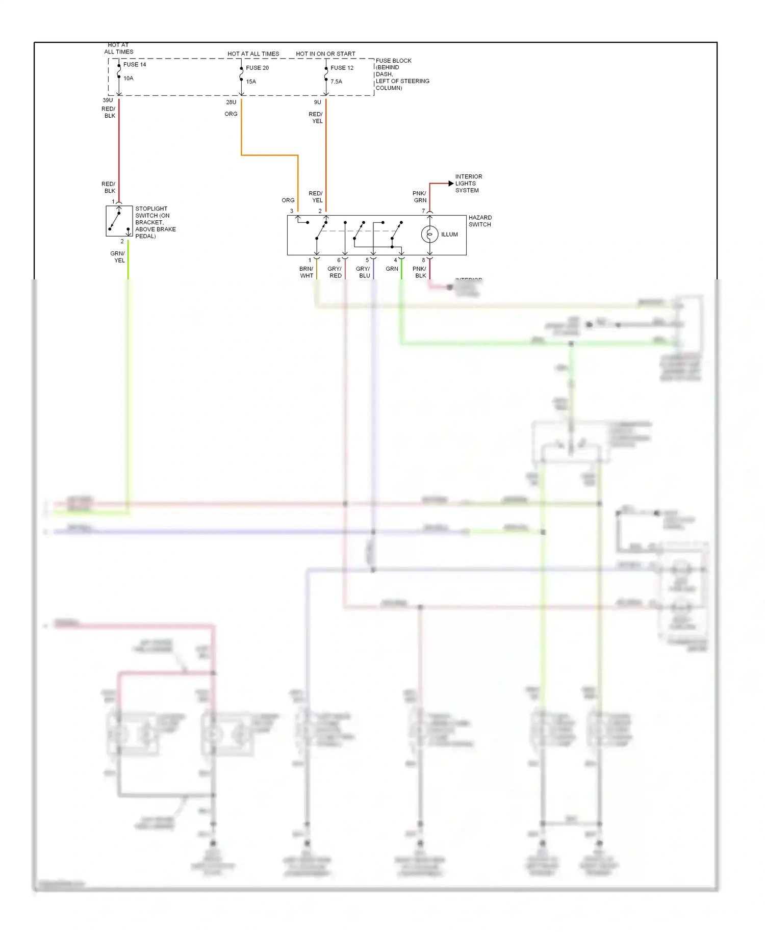 Wiring diagram red for Nissan Pathfinder II (1995-2004) (12 of 43)