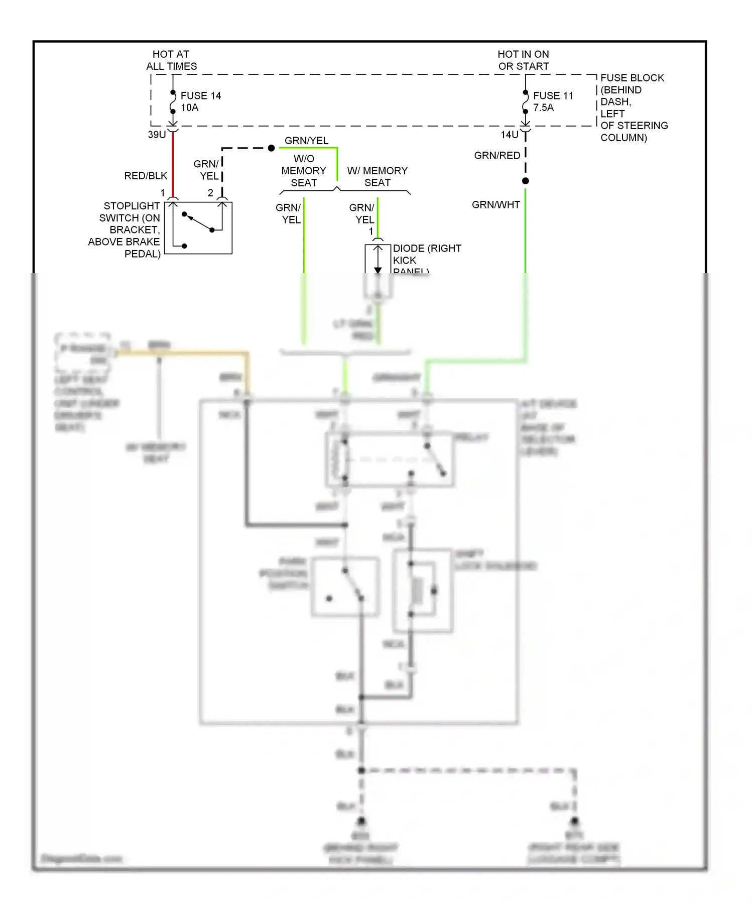 Wiring diagram red for Nissan Pathfinder II (1995-2004) (39 of 43)