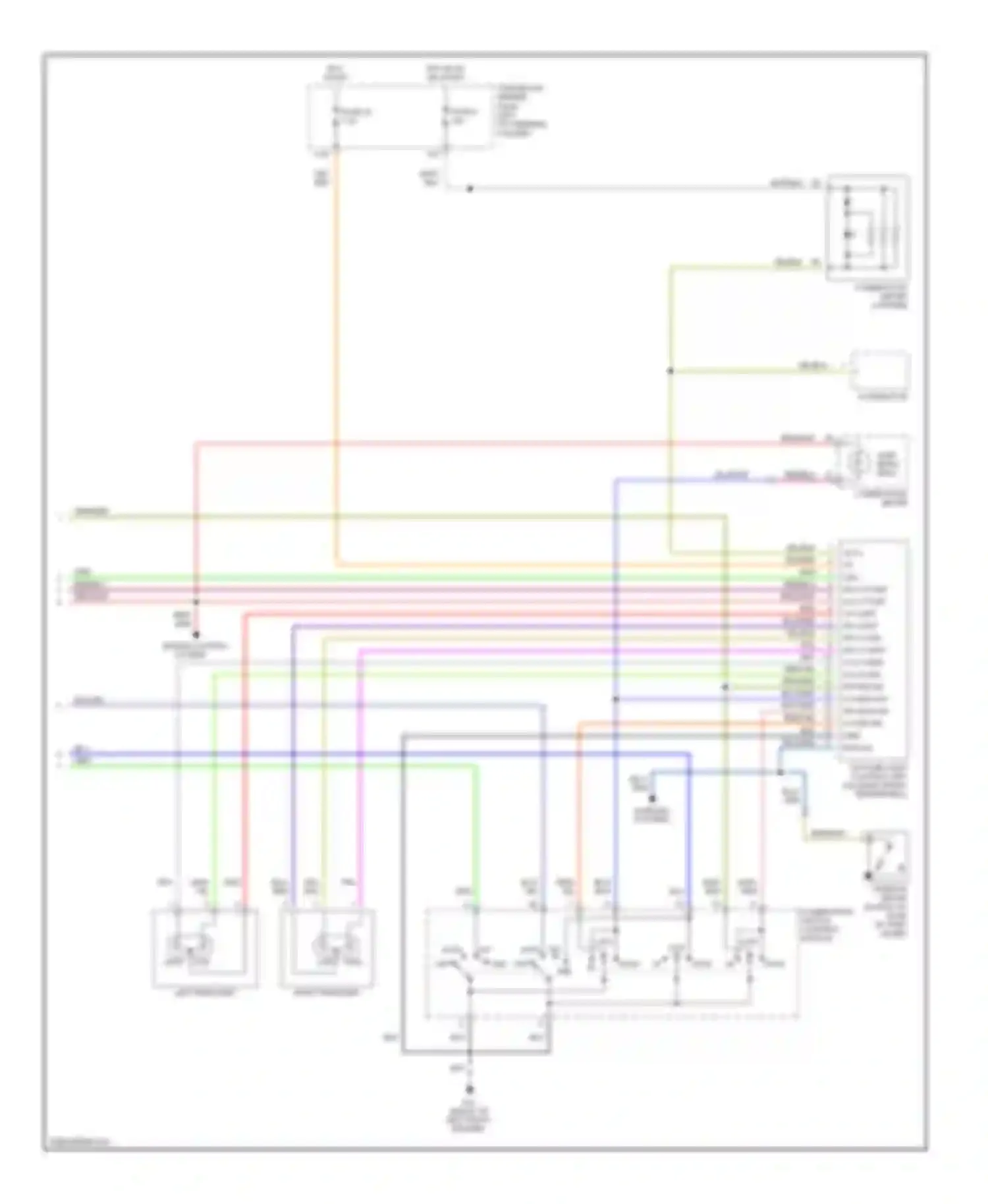 Wiring diagram warning systems for Nissan Pathfinder II (1995-2004) (1 of 2)