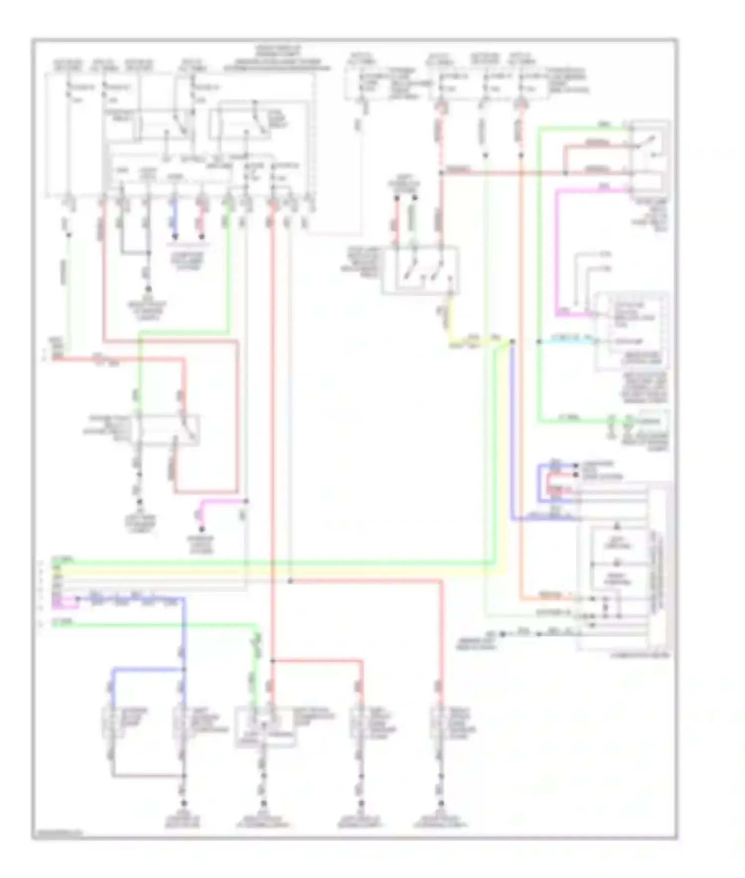 Pathfinder Nissan III facelift (2010-2014): Exterior lamps circuit (2 of 2)