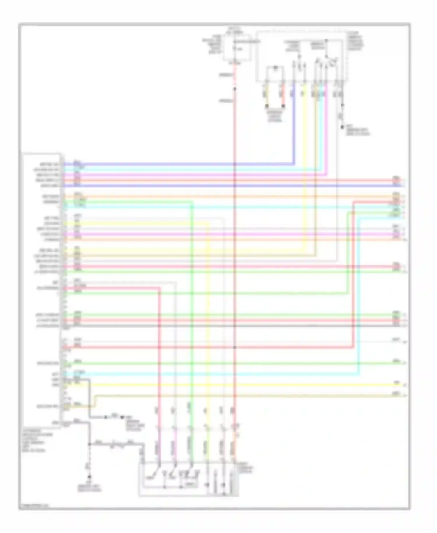 Pathfinder Nissan III facelift (2010-2014): Memory systems circuit (1 of 3)